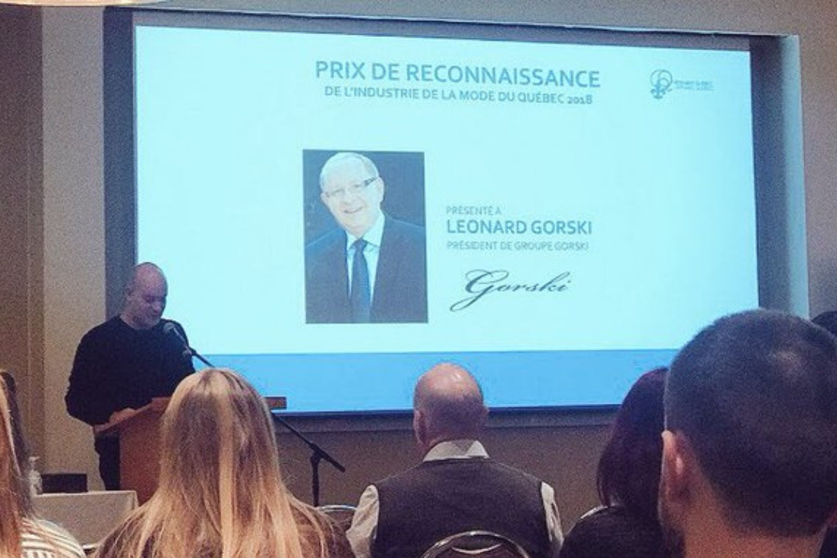 Leonard Gorski Honored by Vêtement Québec for Outstanding Contribution to Fashion Industry