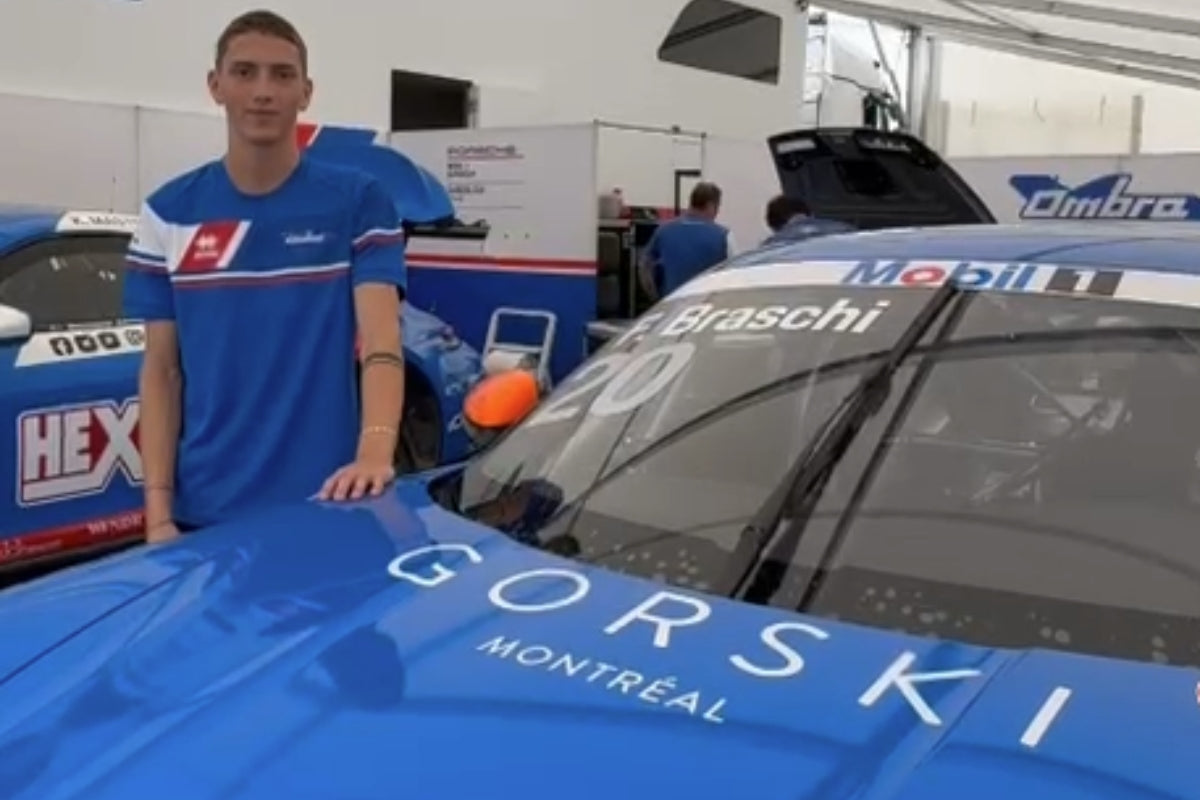 Gorski embraces Francesco Braschi and Porche Italia racing team