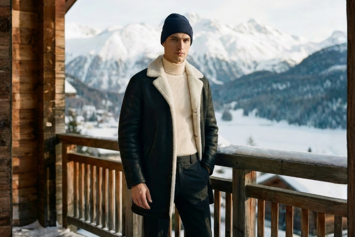 What are the best men's lamb shearling jackets for cold weather in USA And Canada
