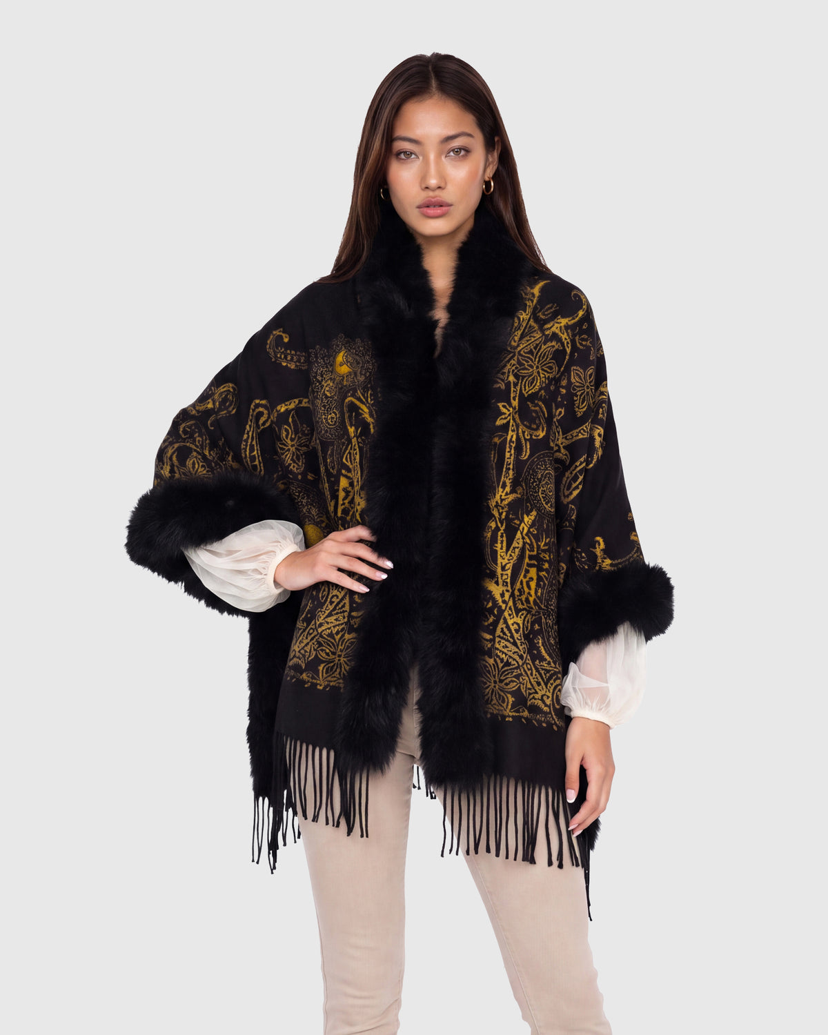 #Color_BLACK GOLD PAISLEY