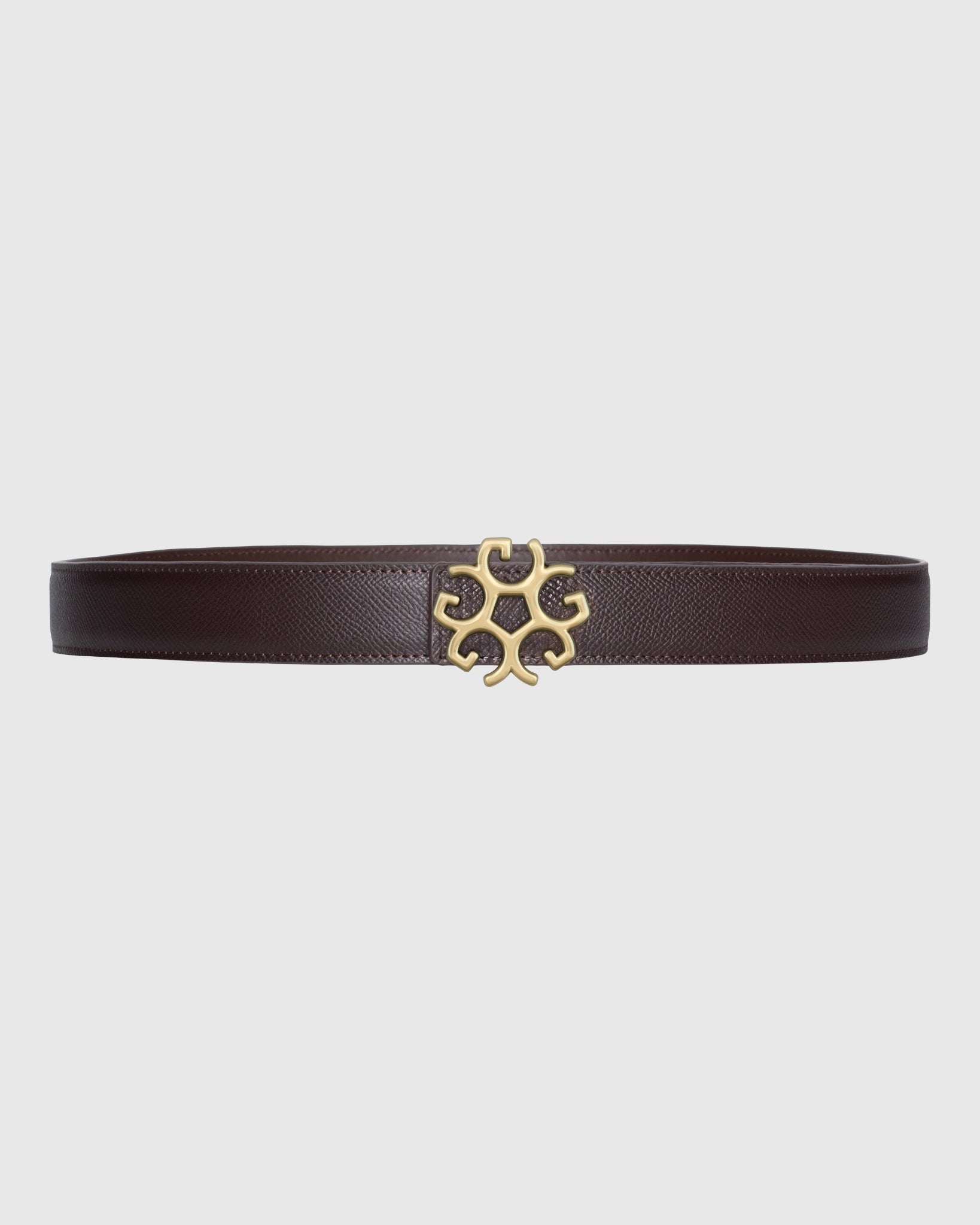 LEATHER BELT, INSIGNIA BUCKLE