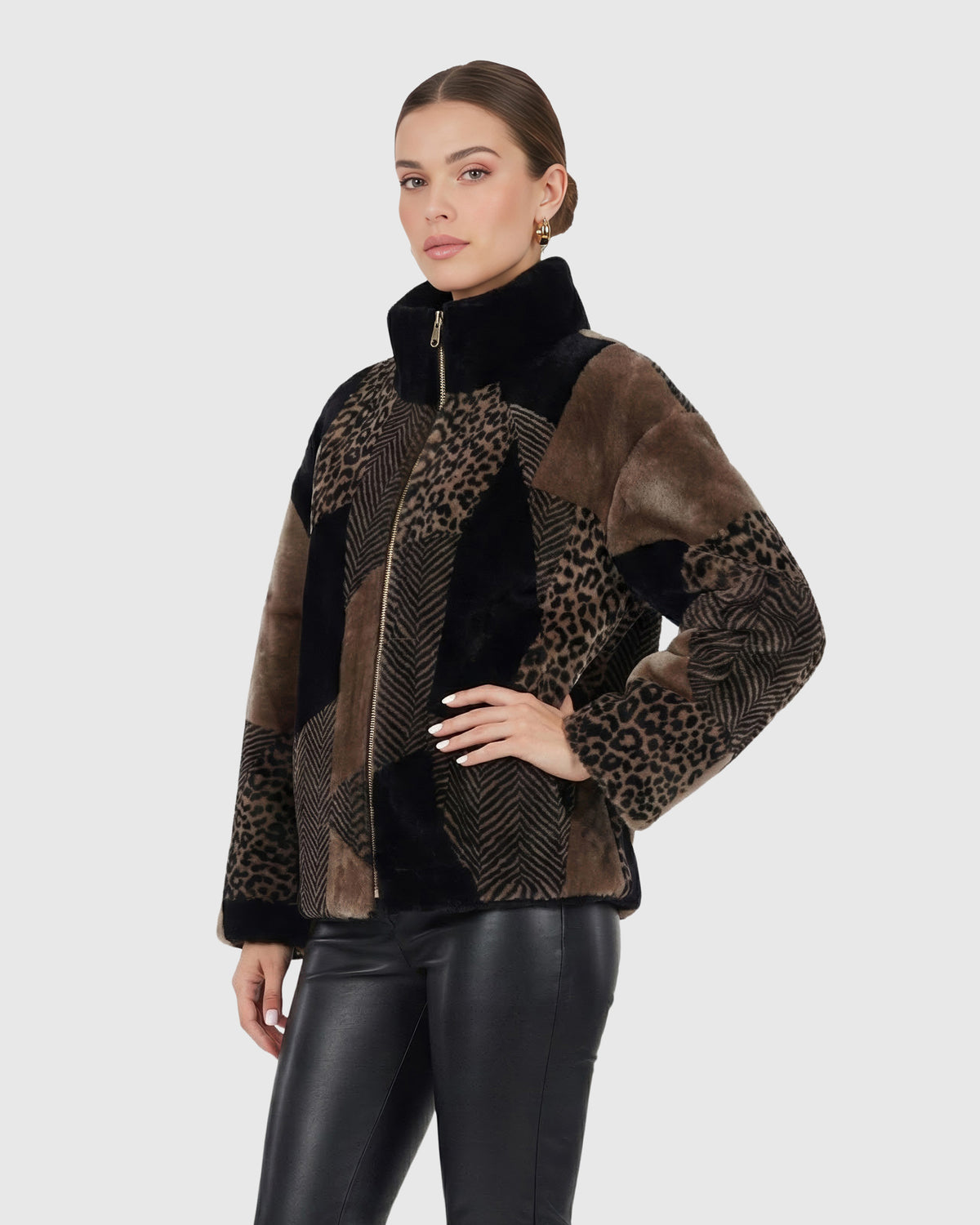 #Color_Gray Animal Print/Multi