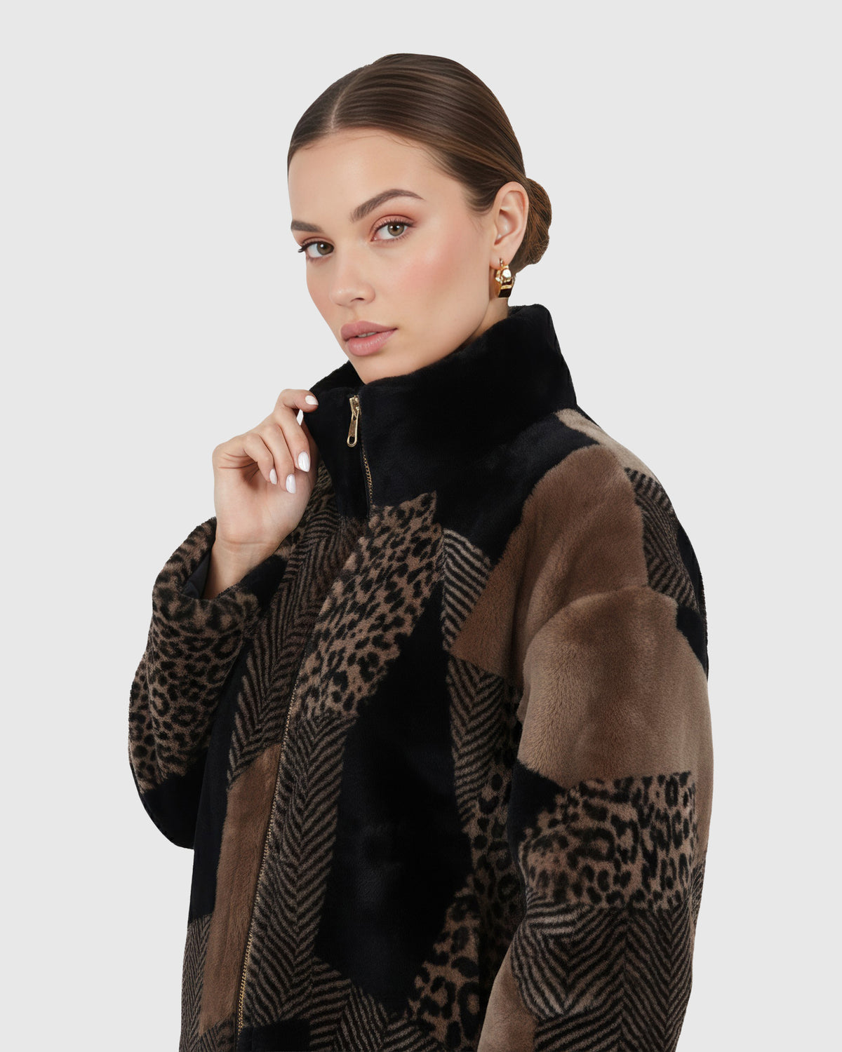 #Color_Gray Animal Print/Multi