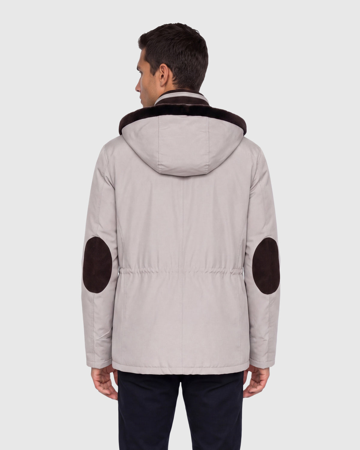 MEN'S WATER REPELLENT PARKA WITH SELECT SHEARLING LAMB TRIM