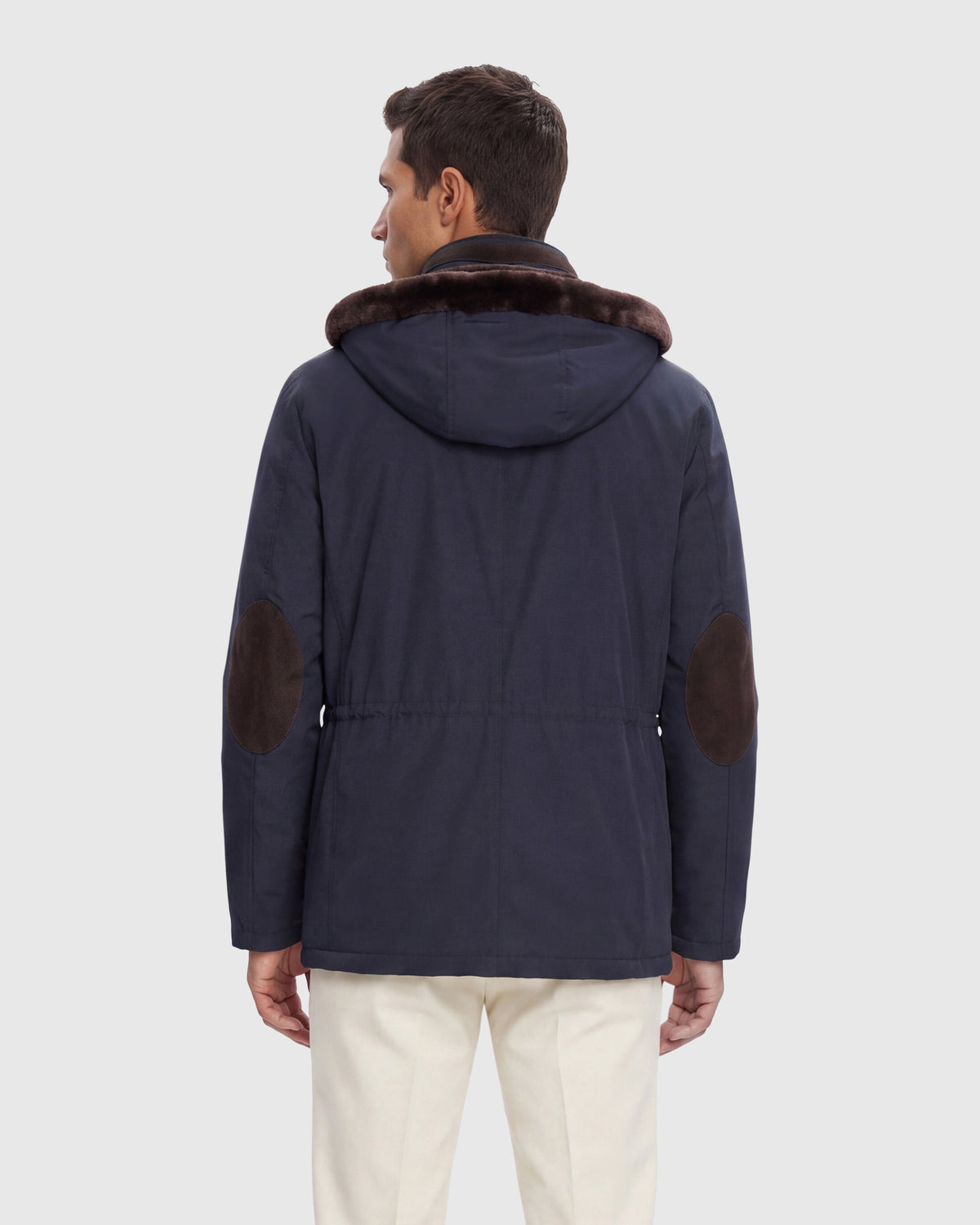 MEN'S WATER REPELLENT PARKA WITH SELECT SHEARLING LAMB TRIM