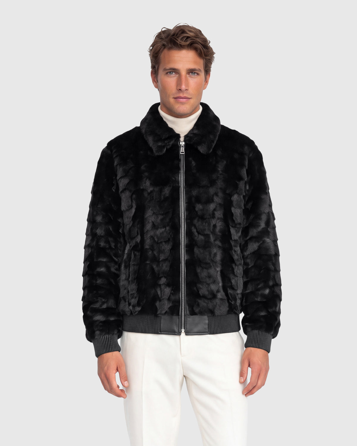 MEN'S MINK SECTIONS JACKET