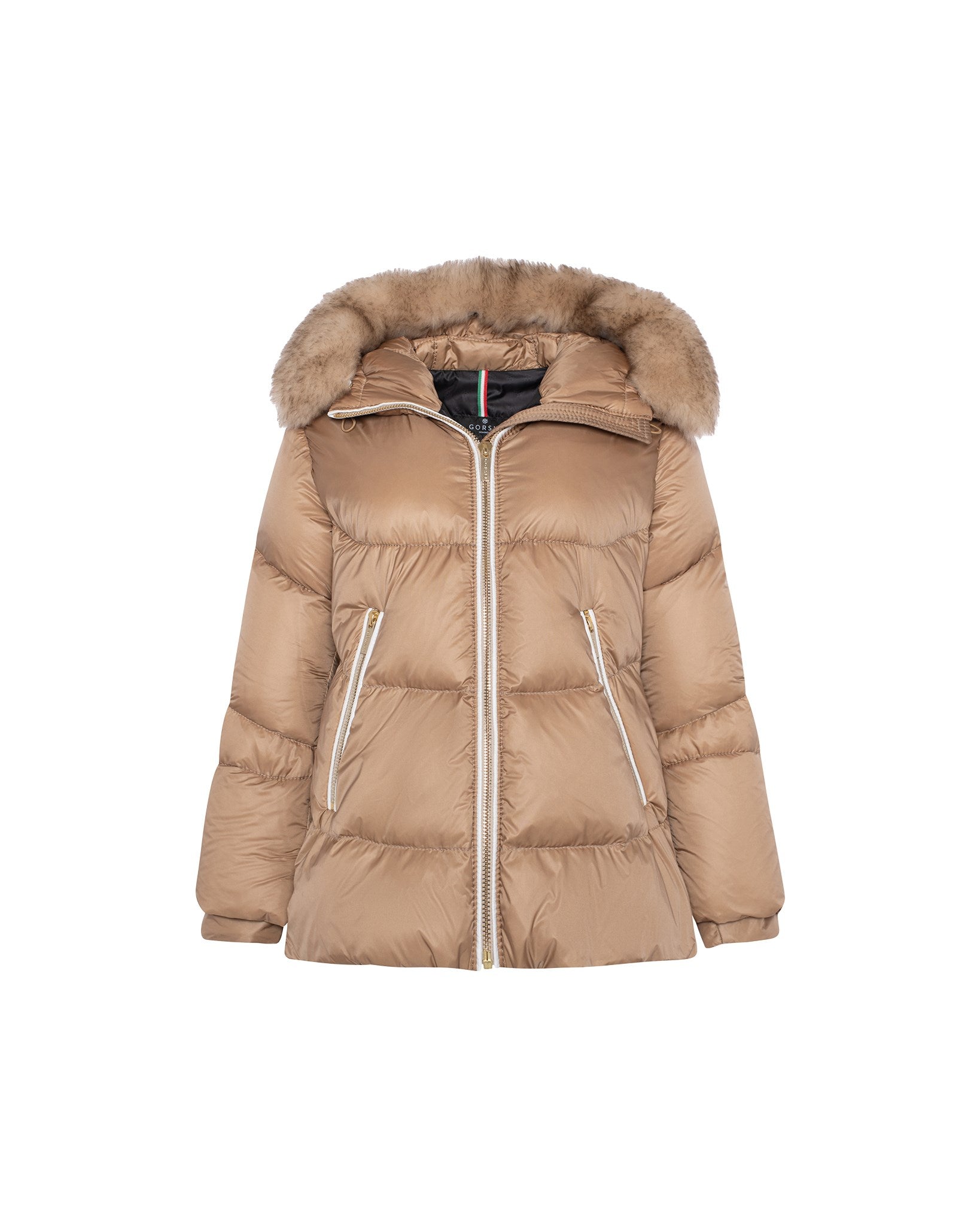 Après-Ski Jacket with Detachable Toscana Shearling Lamb Hood Trim