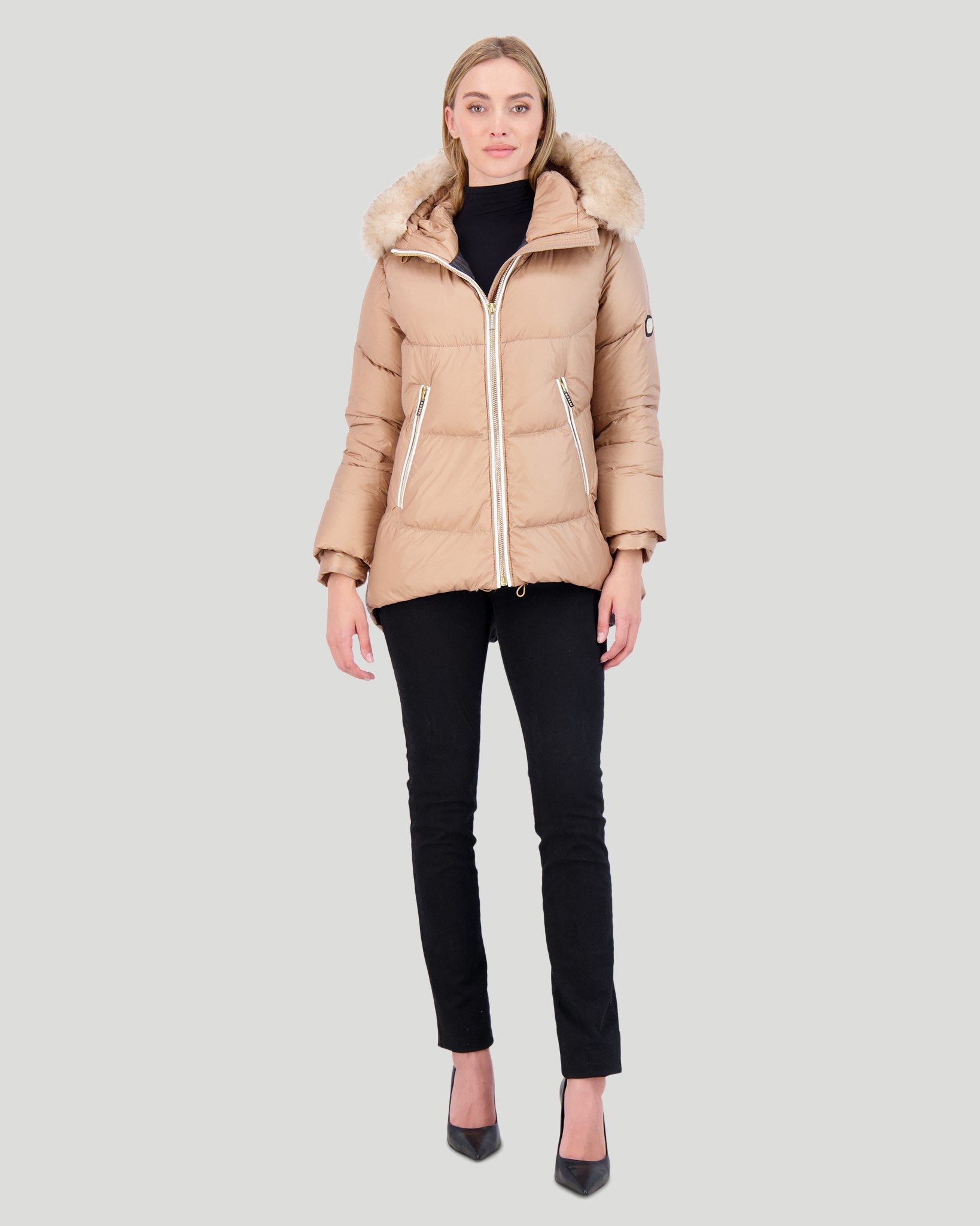 Après-Ski Jacket with Detachable Toscana Shearling Lamb Hood Trim