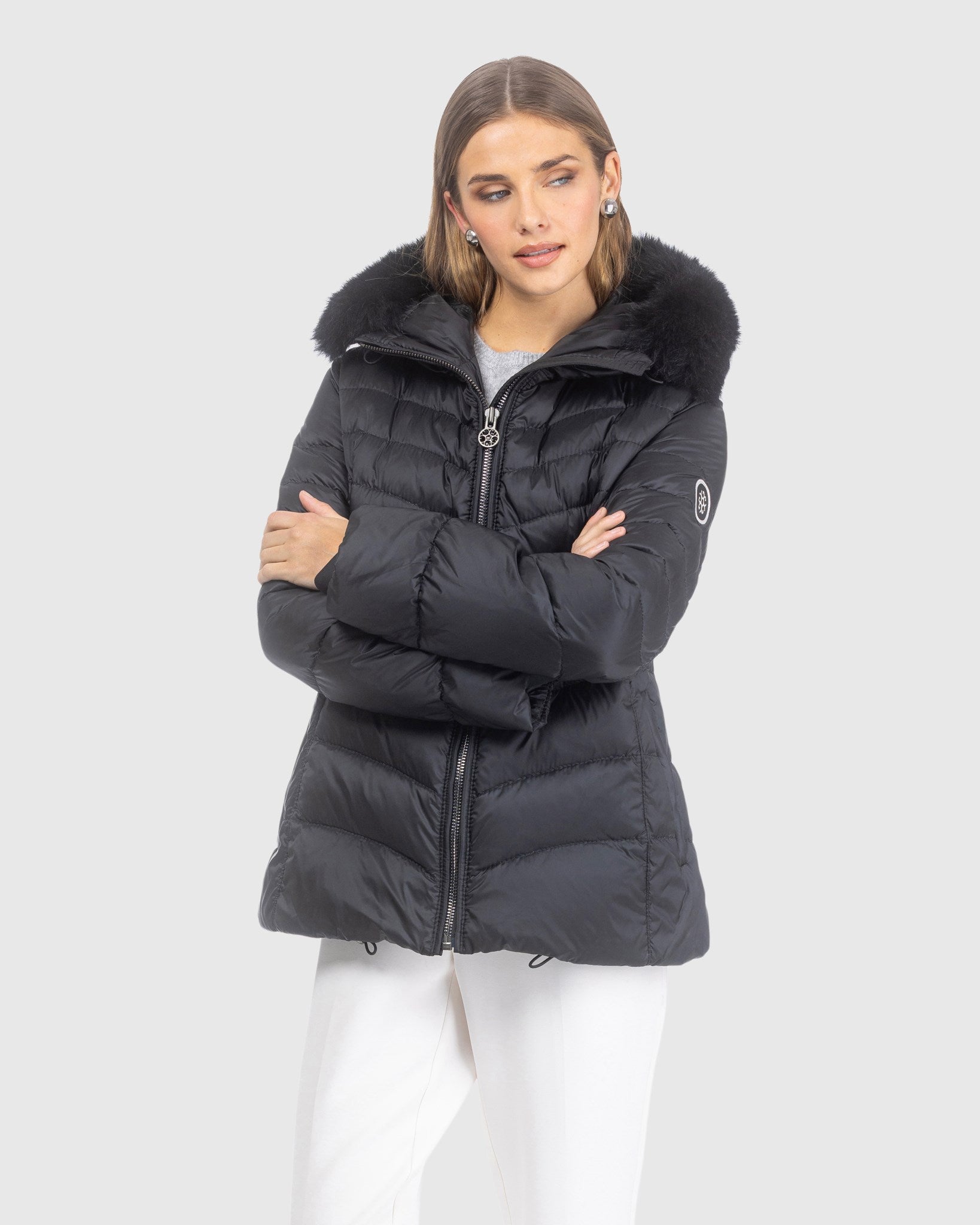 ApresSki Jacket With Detachable Toscana Lamb Hood Trim — free download