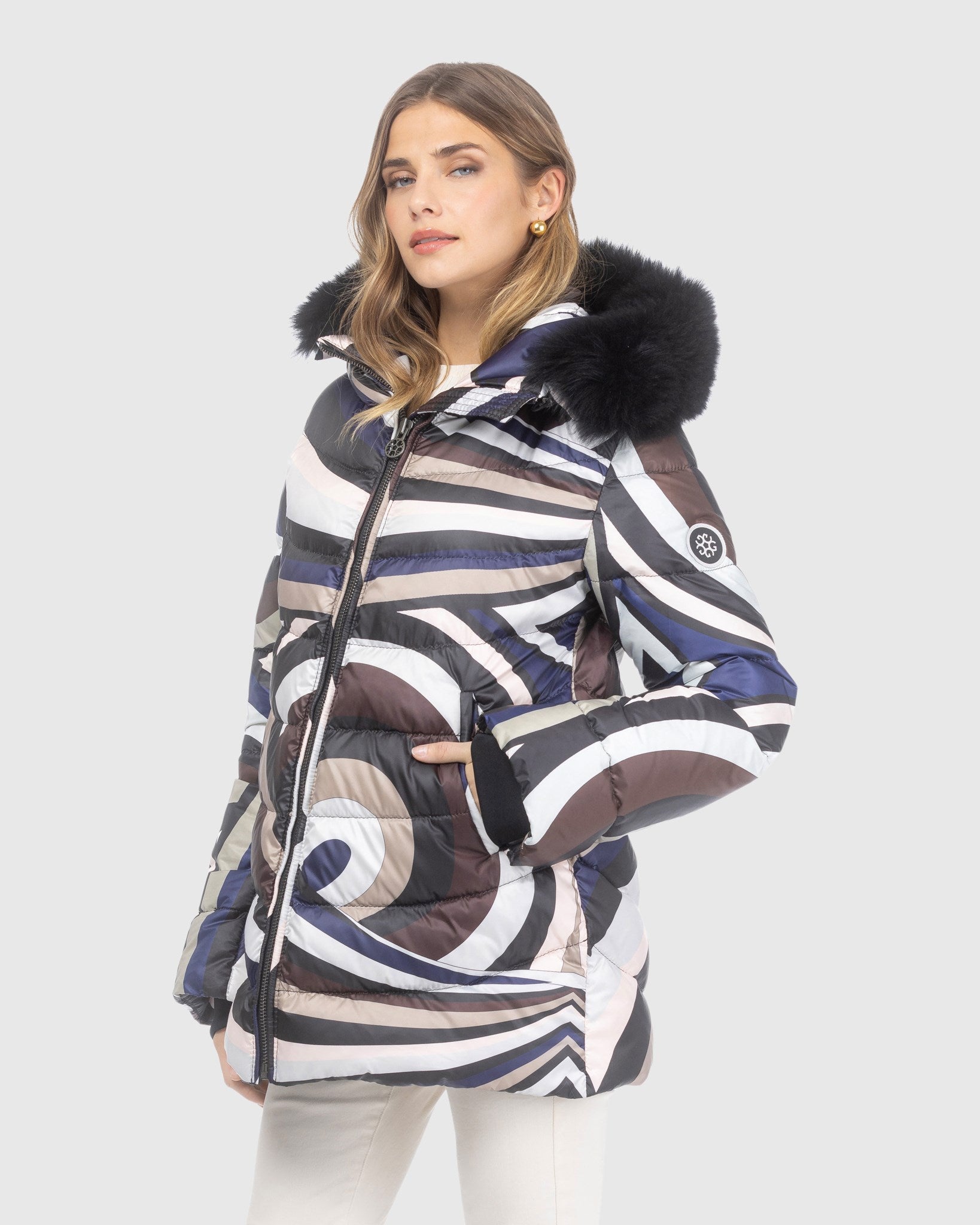 ApresSki Jacket with Detachable Toscana Lamb Hood Trim — free download