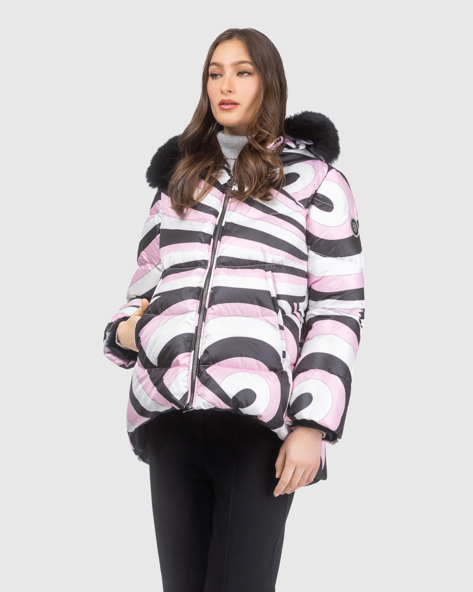 #Color_PINK SWIRL/BLACK