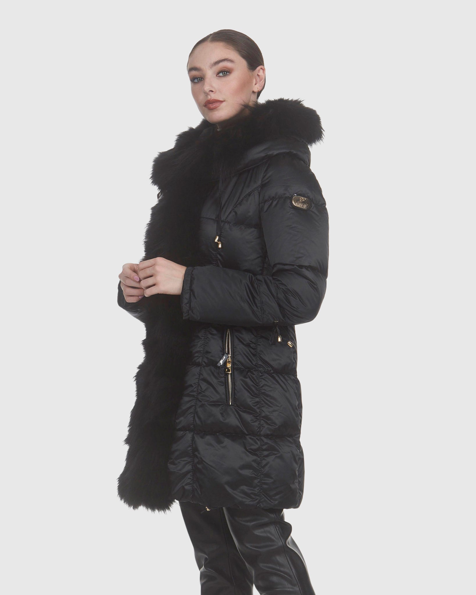 APRES-SKI PARKA WITH TOSCANA LAMB SECTIONS TUXEDO