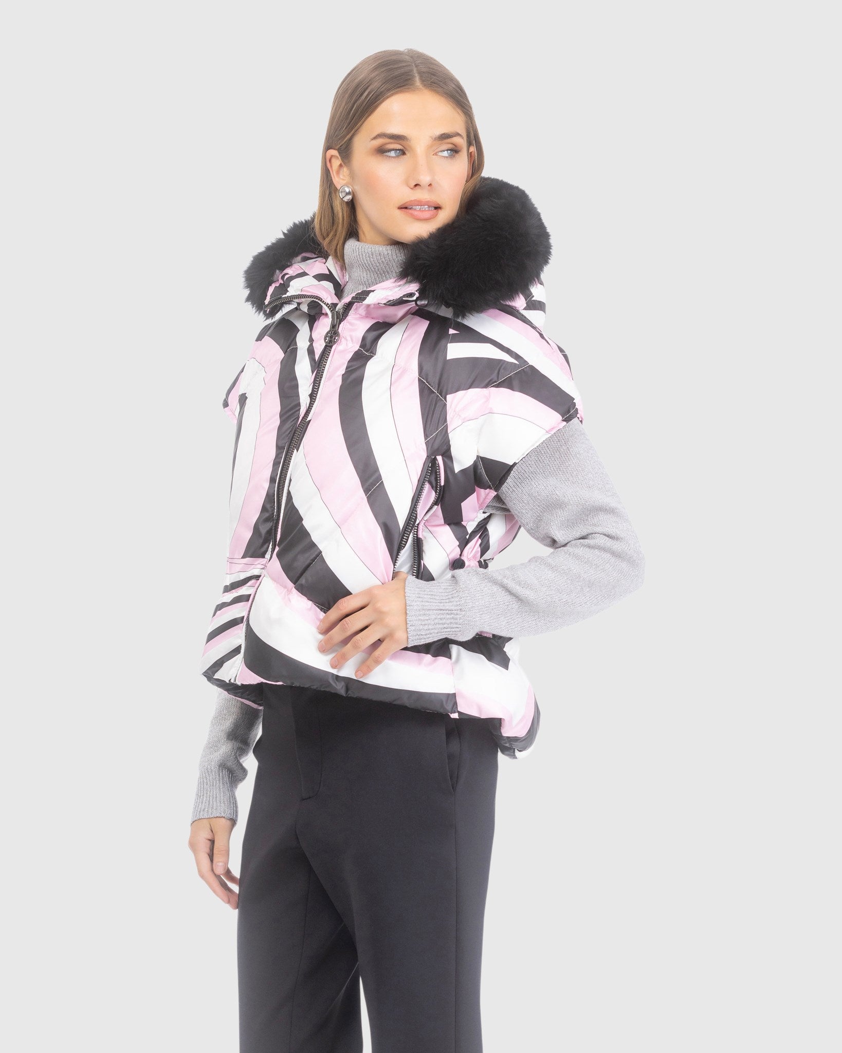 #Color_PINK SWIRL/BLACK
