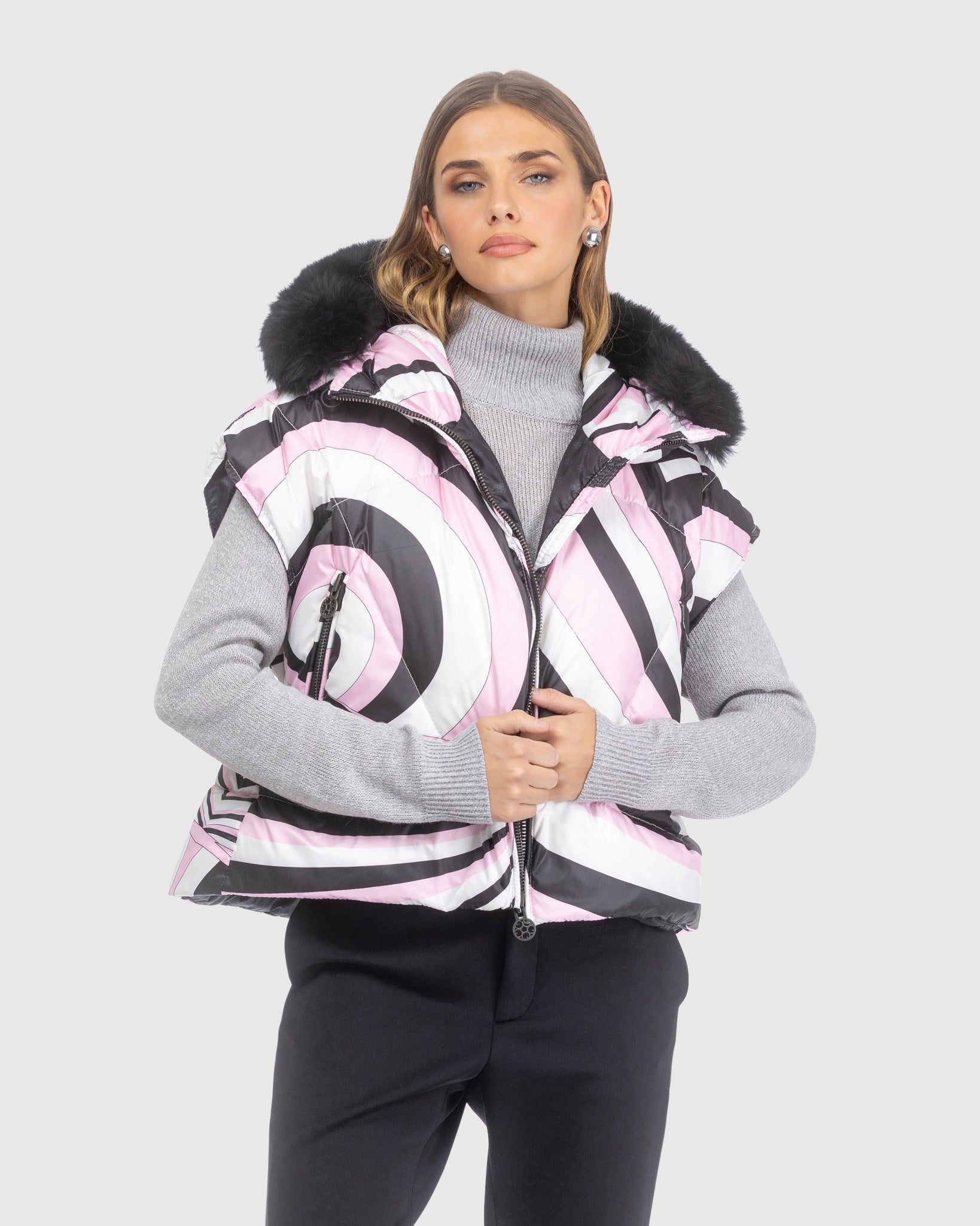 #Color_PINK SWIRL/BLACK