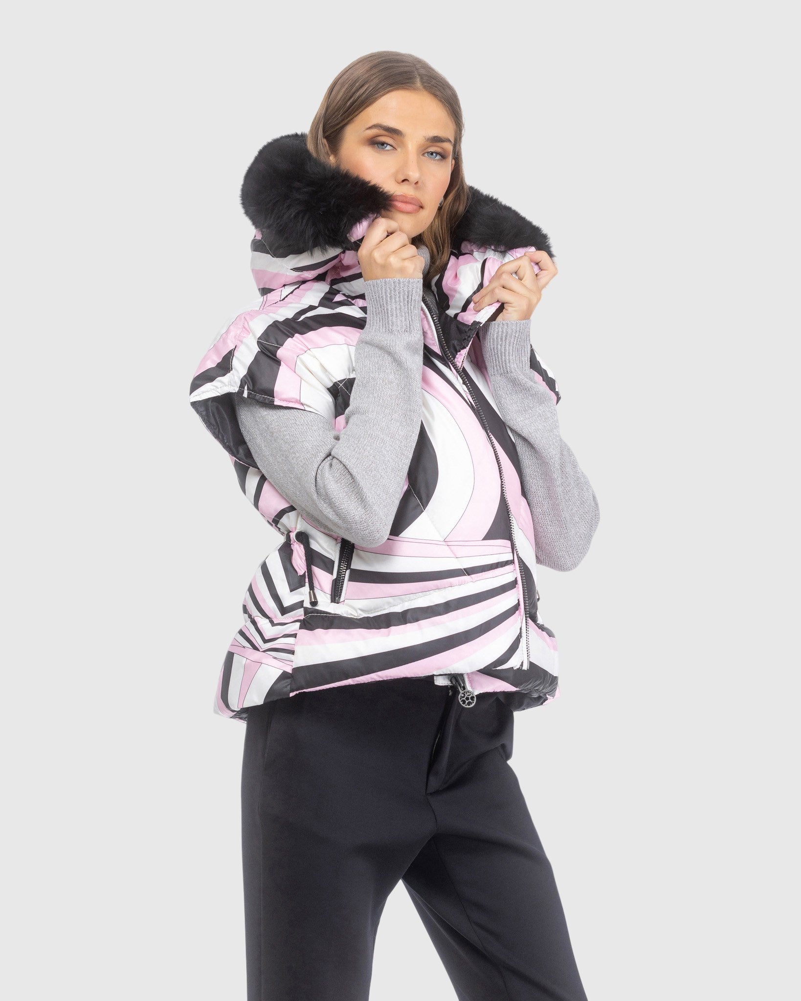 #Color_PINK SWIRL/BLACK
