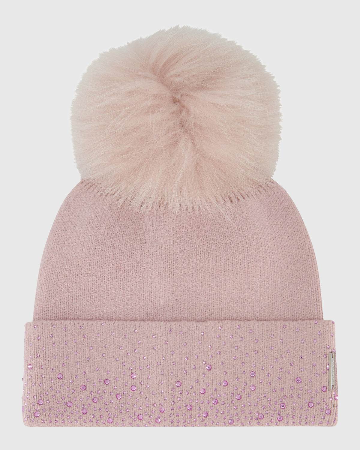 Embellished Beanie with Toscana Shearling Lamb Pompom display picture 3