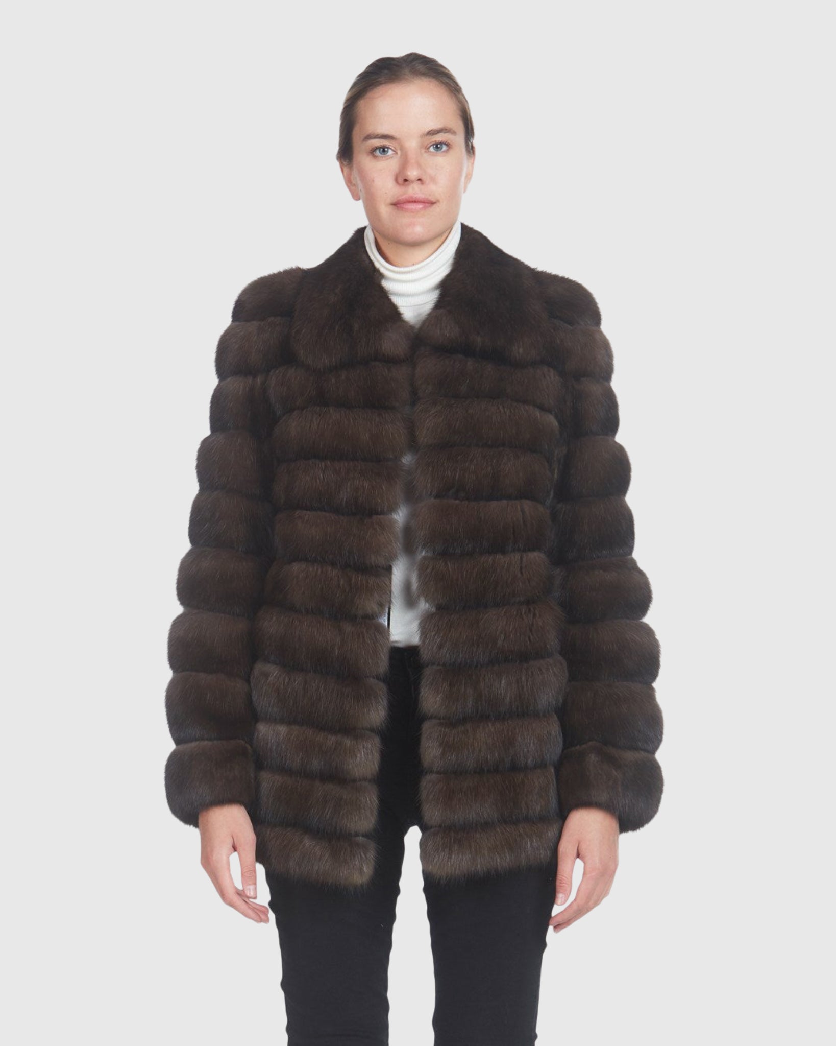 Horizontal Russian Sable Jacket - Main Image