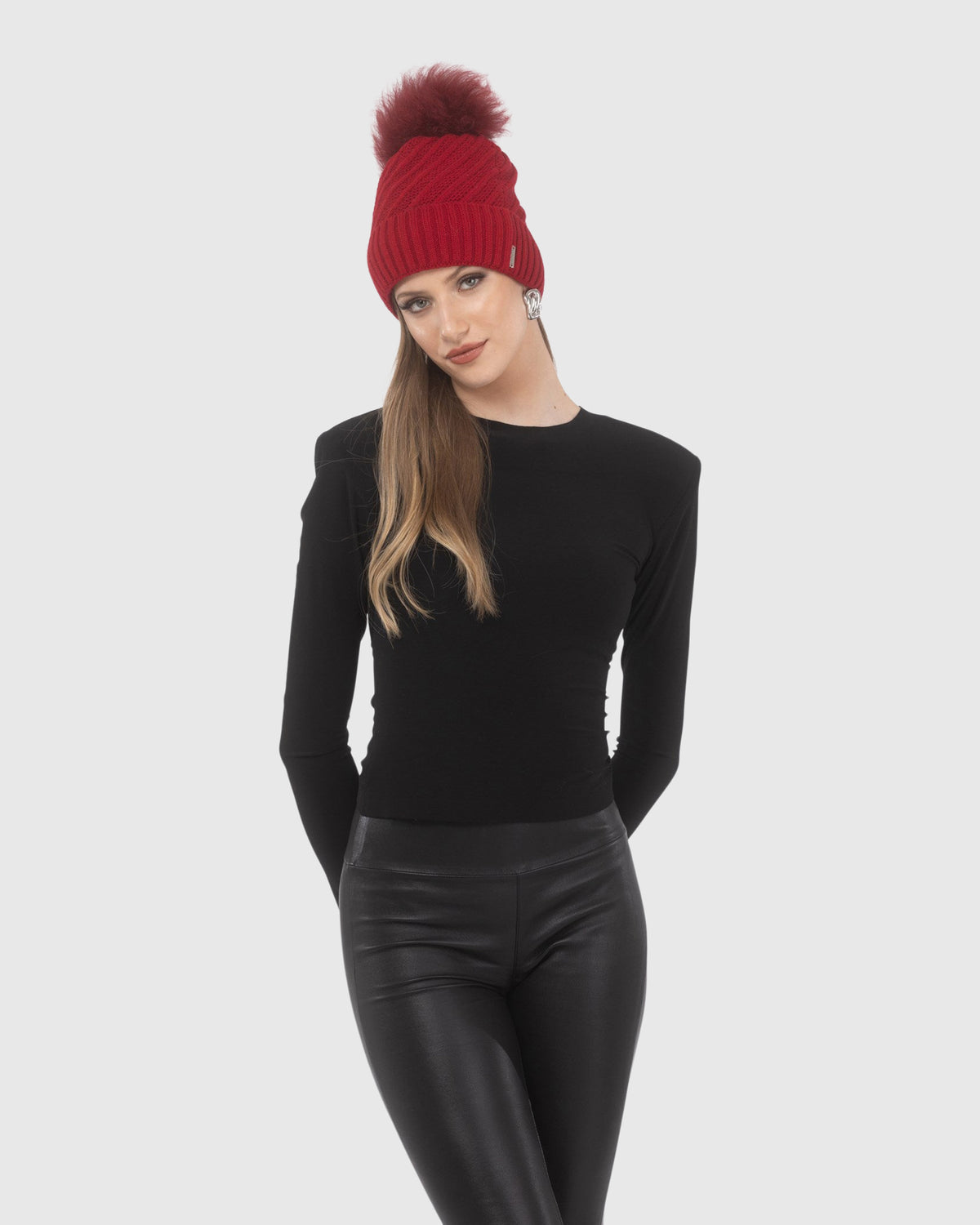 Knit Hat with Select Lamb Pom