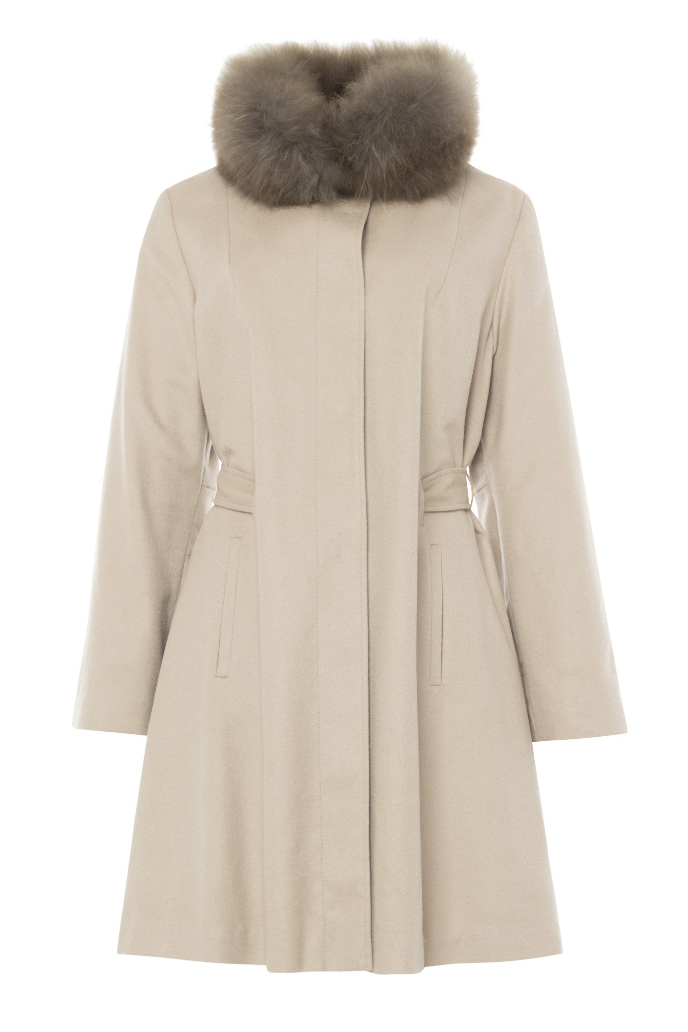 Stroller Crafted From Loro Piana Cashmere with Select Cashmere Goat Collar and Belt