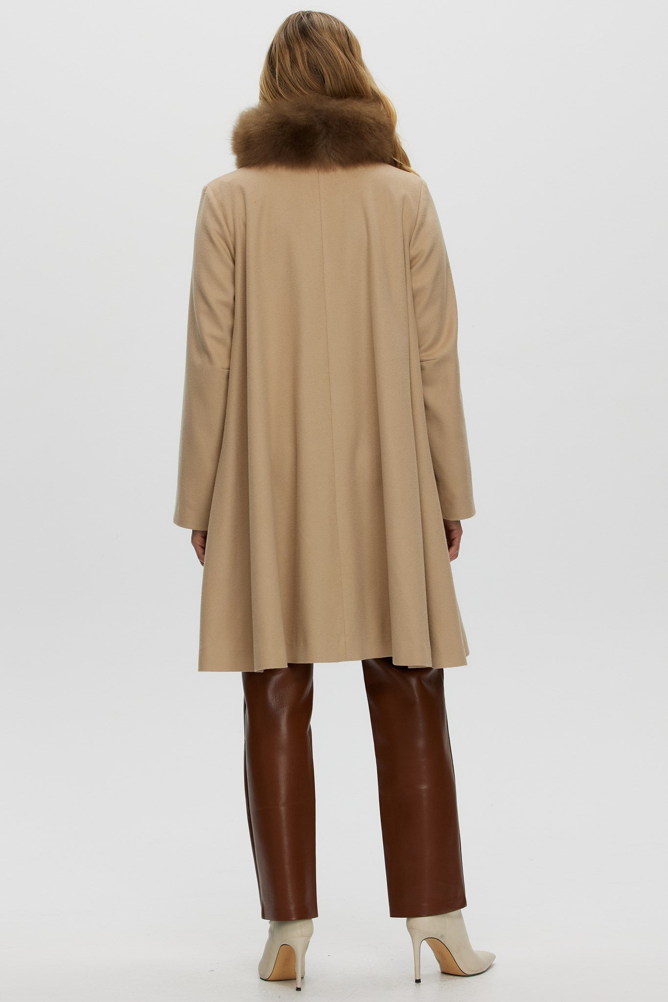 Stroller Crafted From Loro Piana Cashmere with Select Cashmere Goat Collar and Belt