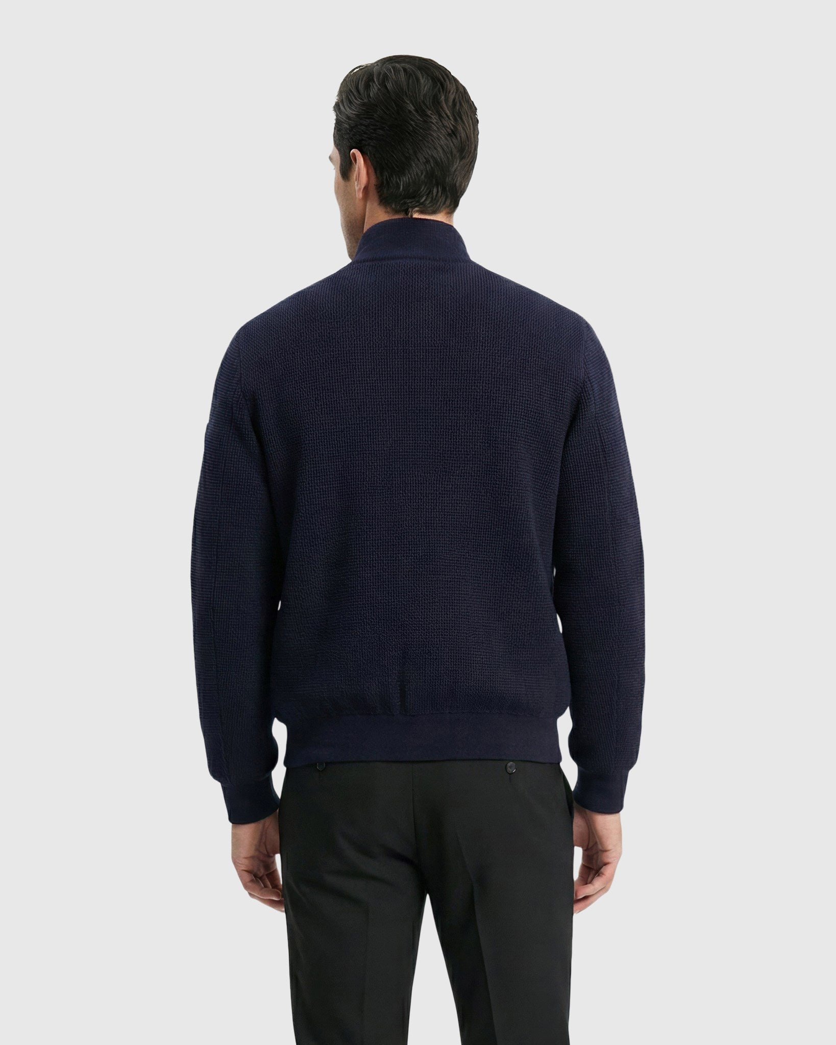 Men's Knit Bomber Jacket With Quilted Down