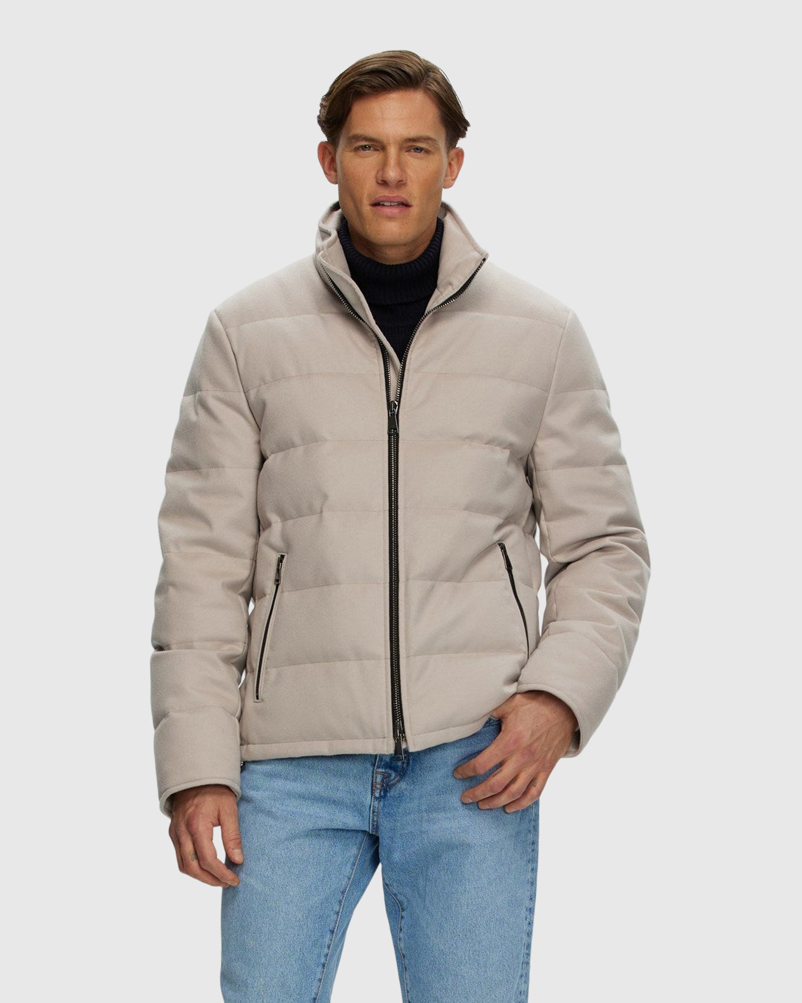 Men's Loro Piana Cashmere Quilted Down Jacket