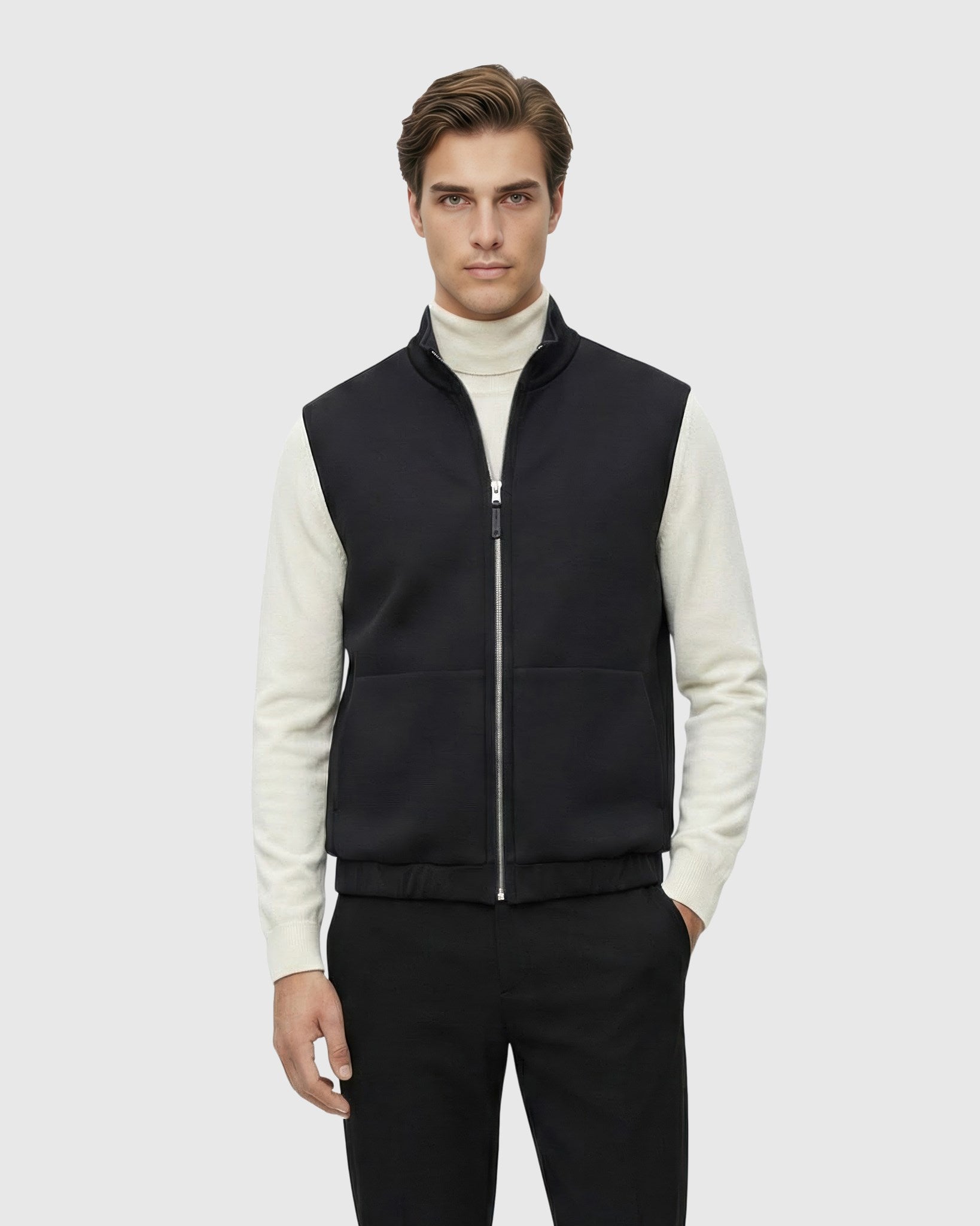 Men'S Cashmere & Wool Vest, Reversible