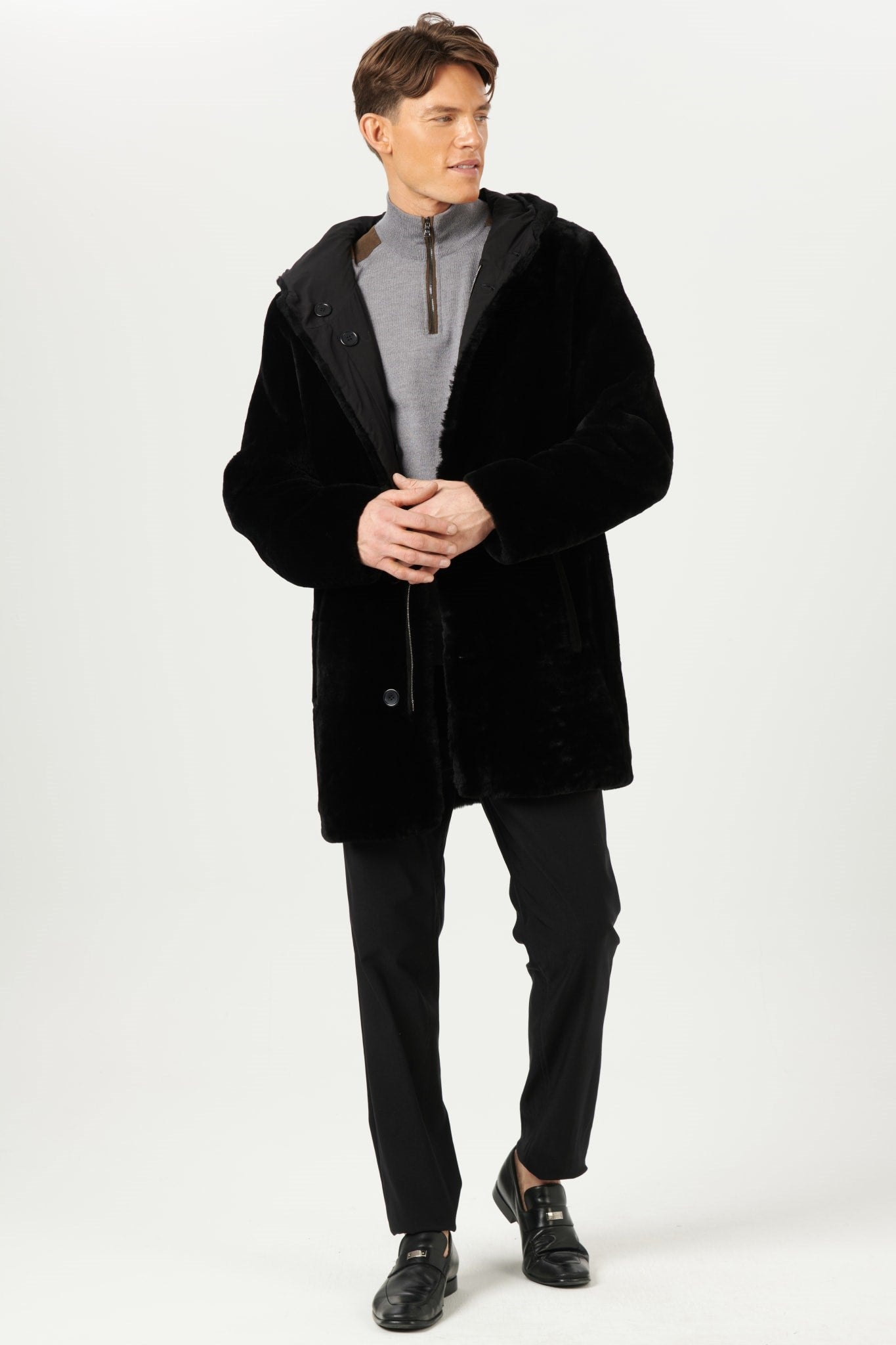 Men's Reversible Select Shearling Lamb Parka