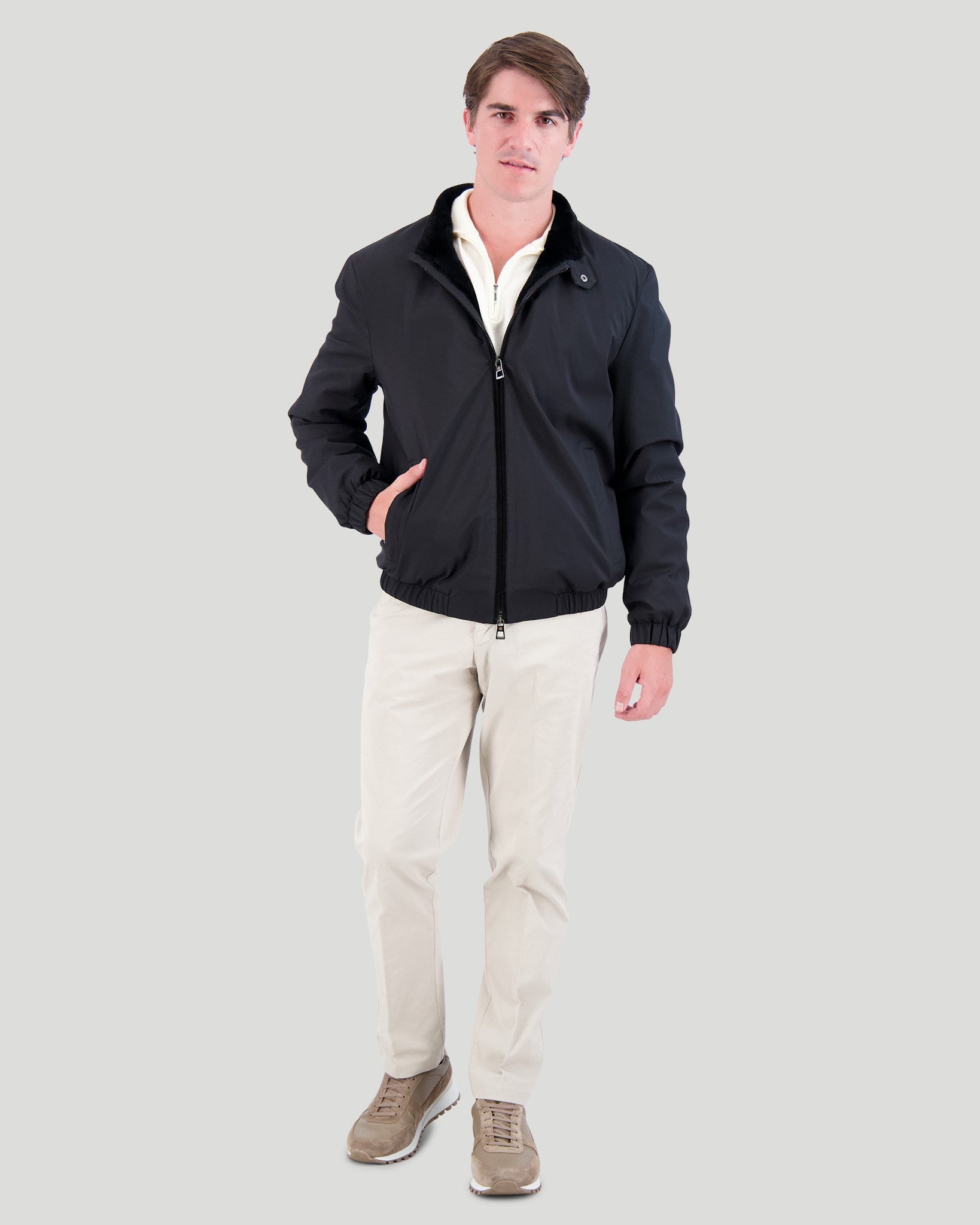 Men's Jacket with Select Shearling Lamb Lining