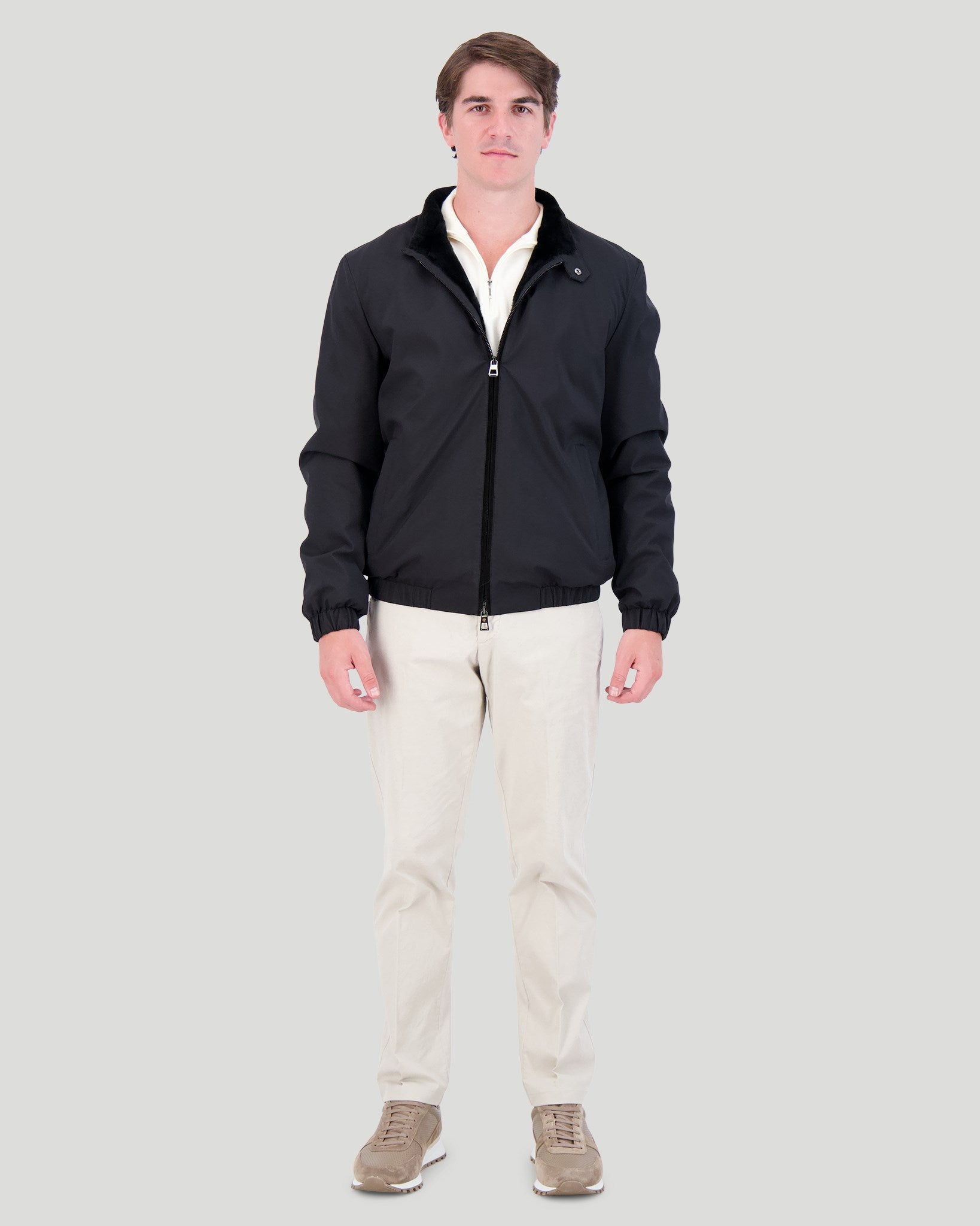 Men's Jacket with Select Shearling Lamb Lining