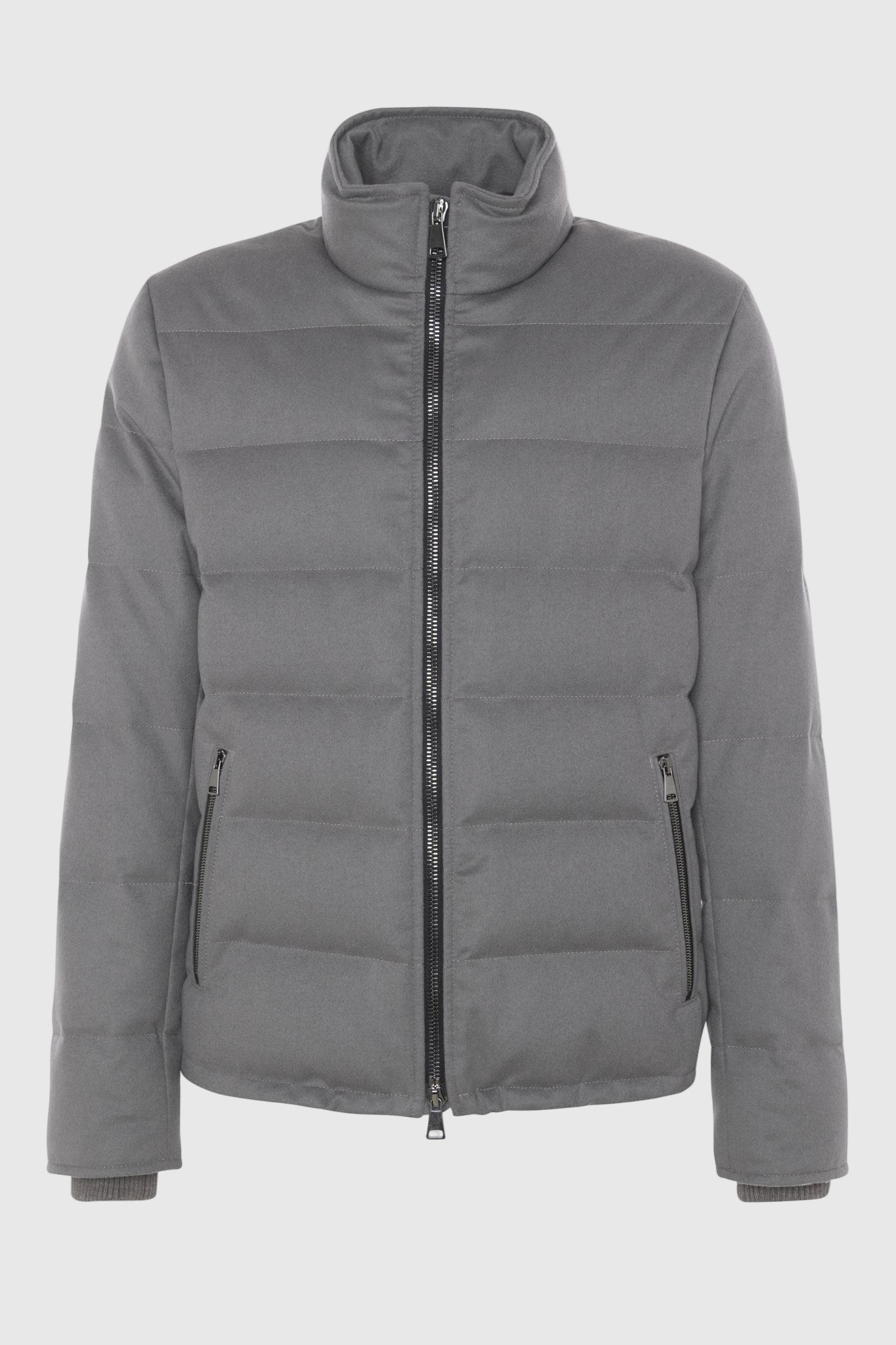 Men's Quilted Down Jacket Crafted From Loro Piana Cashmere
