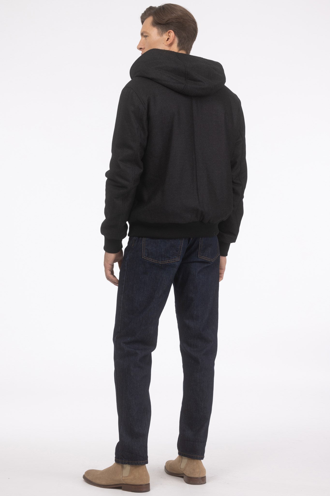 Men's Jacket Crafted From Loro Piana Cashmere and Wool with Select Shearling Lamb Lining