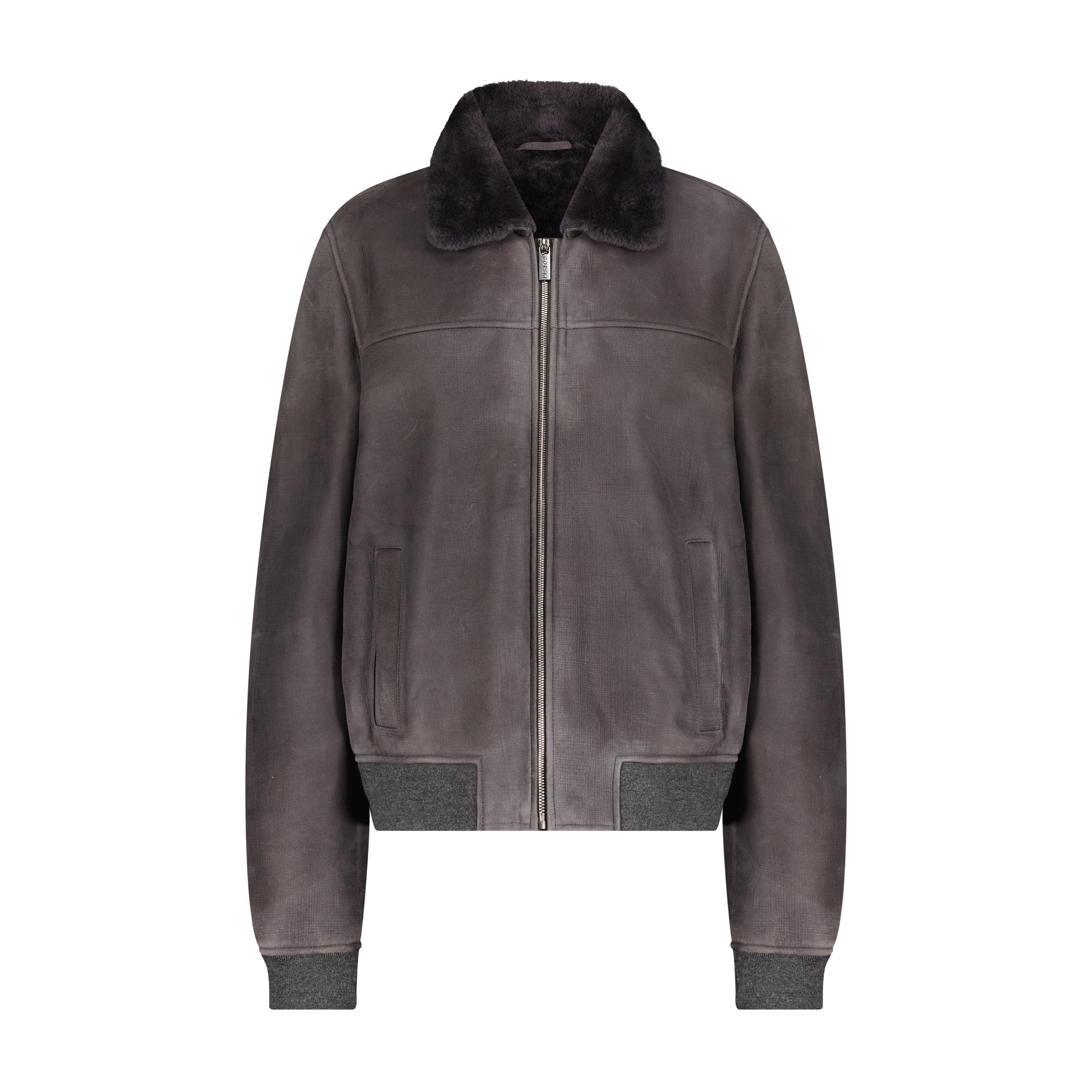 Men's Merino Shearling Lamb Bomber Jacket