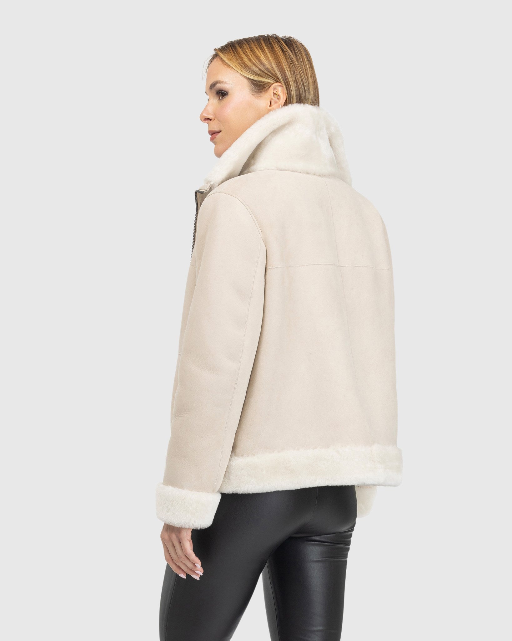 Merino Shearling Lamb Zip Jacket