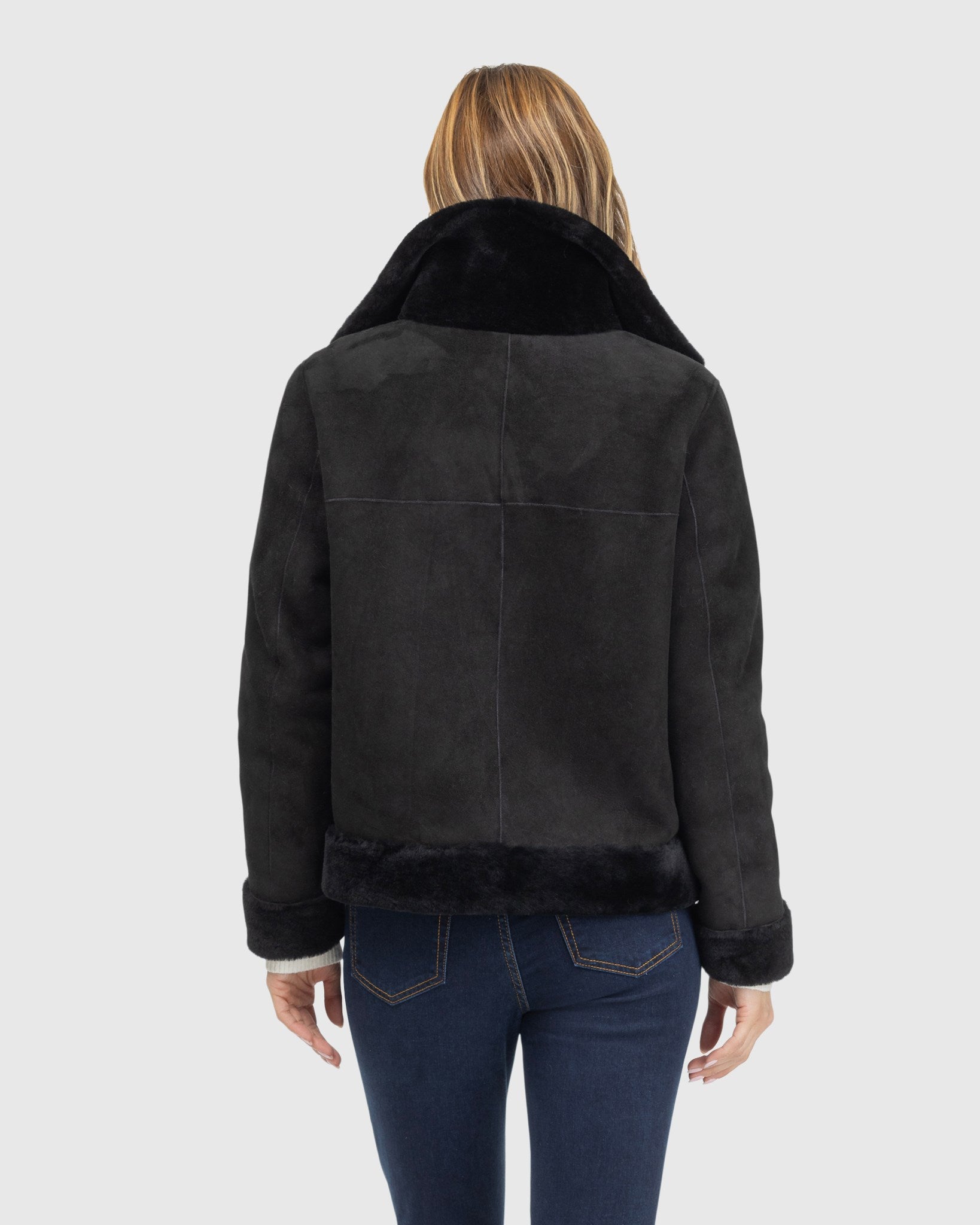 Merino Shearling Lamb Zip Jacket