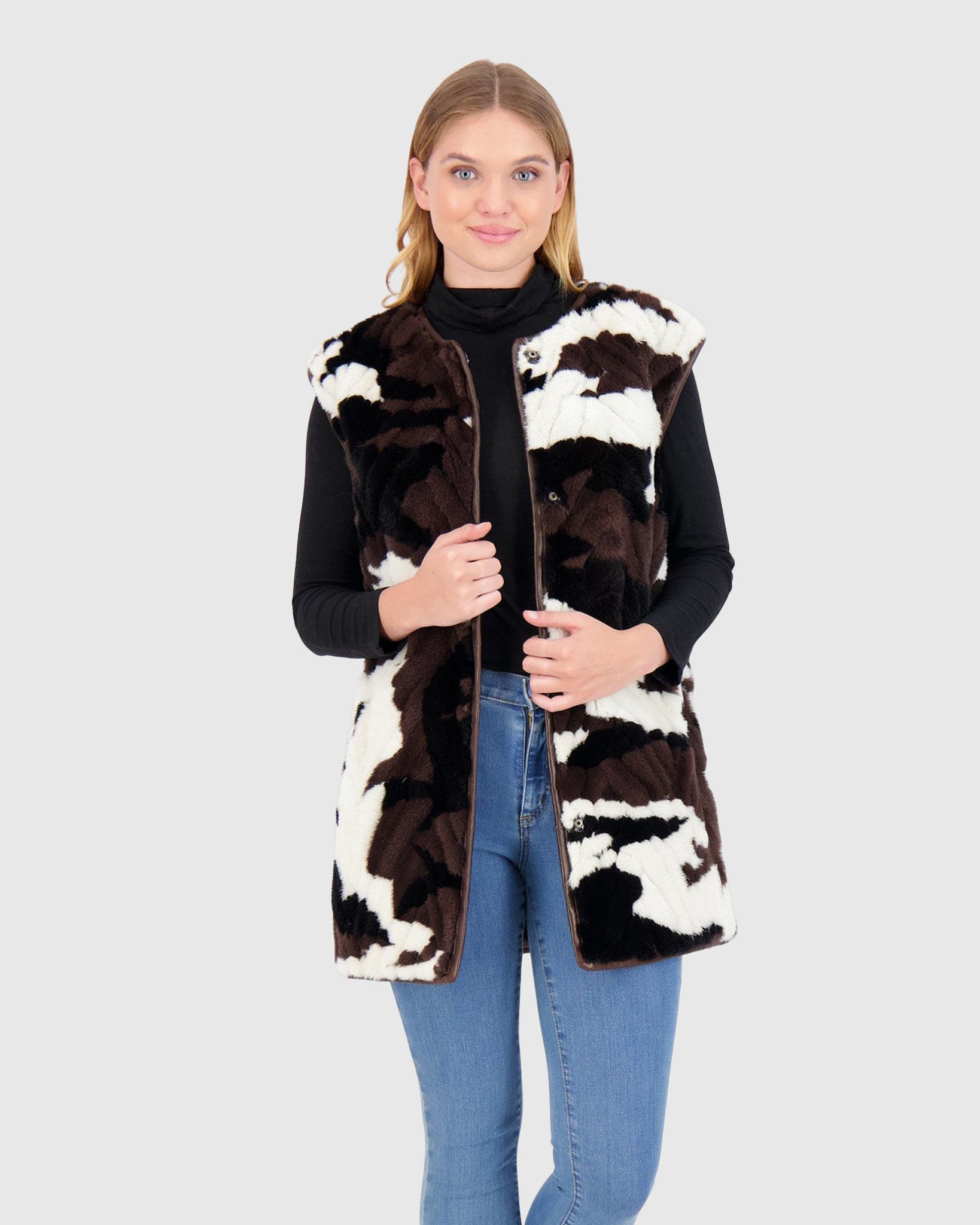 Mink Sections Vest - Main Image