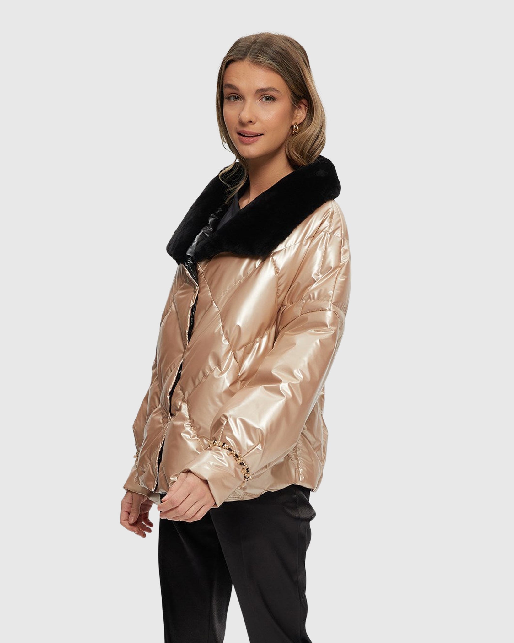 #Color_ROSE GOLD/BLACK