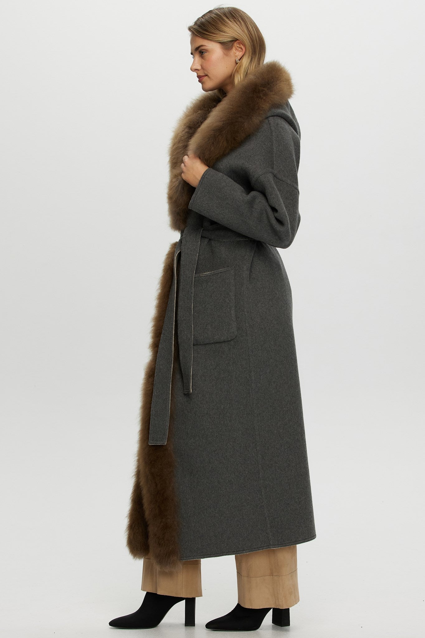 Reversible Parka Crafted From Loro Piana Cashmere with Select Cashmere Goat Trim