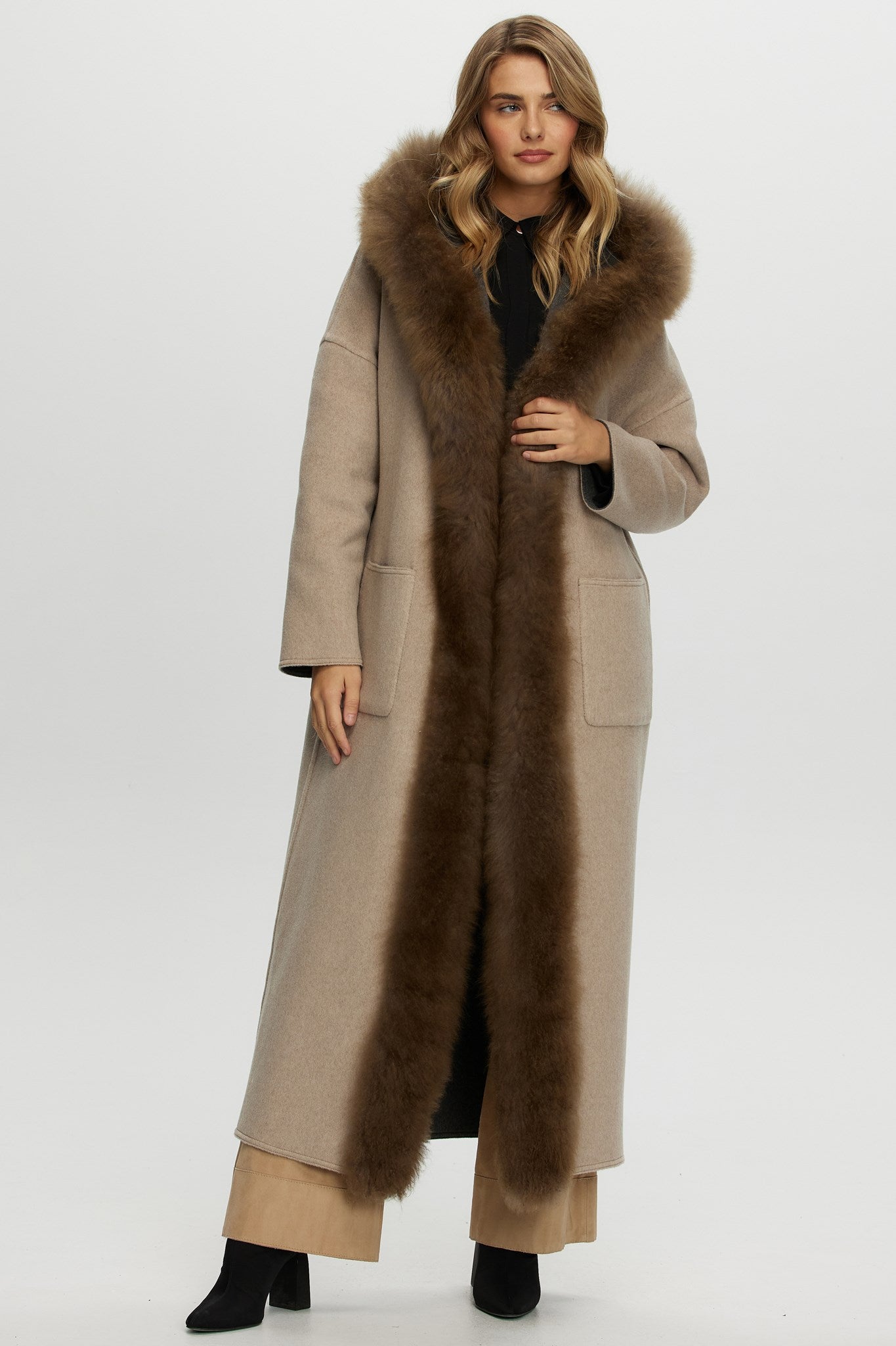 Reversible Parka Crafted From Loro Piana Cashmere with Select Cashmere Goat Trim