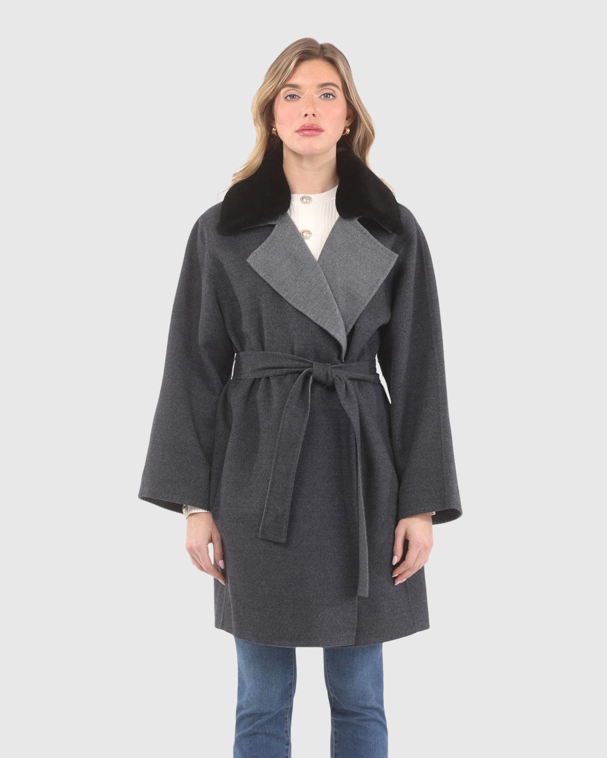 REVERSIBLE LORO PIANA WOOL STROLLER WITH DETACHABLE SELECT SHEARLING L