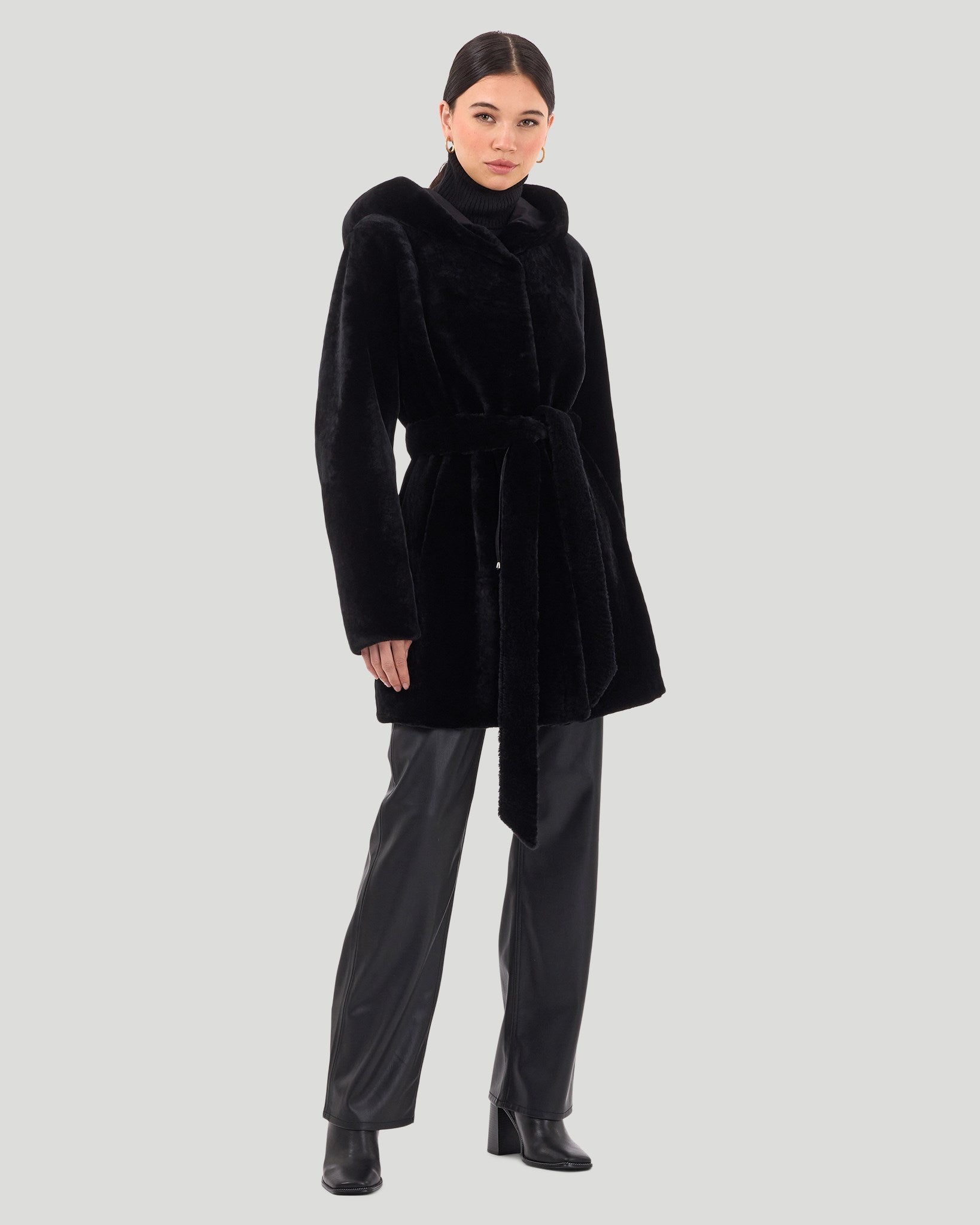 Reversible Select Shearling Lamb Hooded Stroller