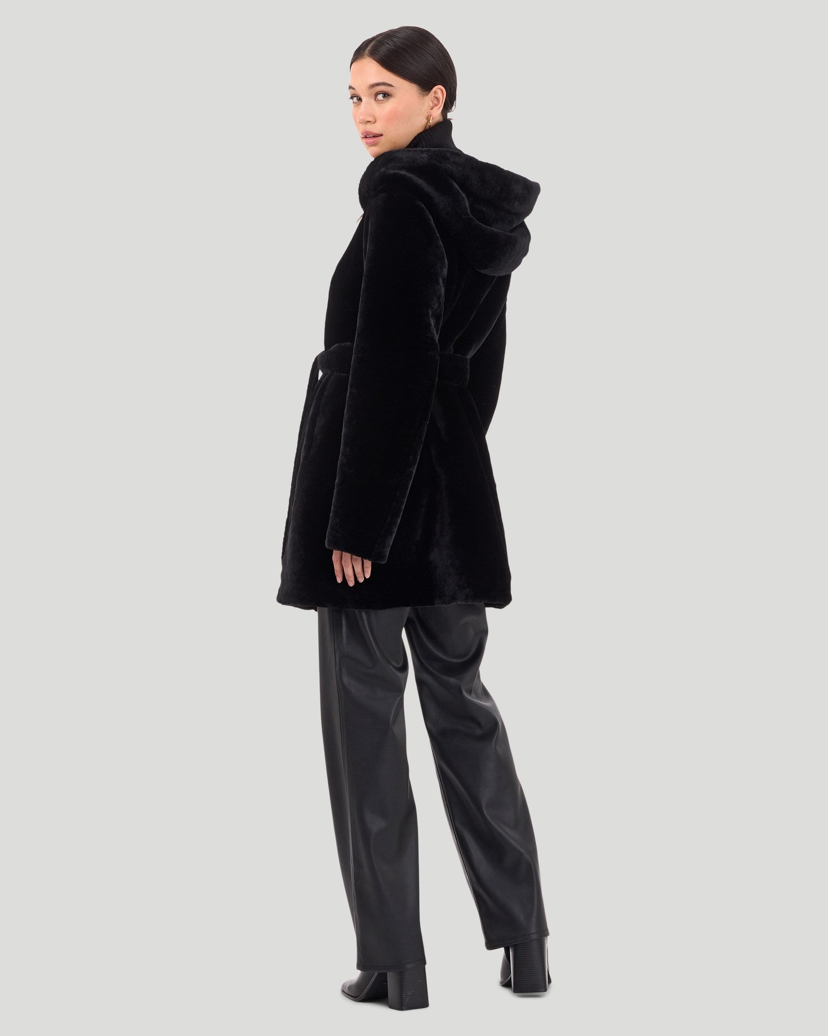 Reversible Select Shearling Lamb Hooded Stroller