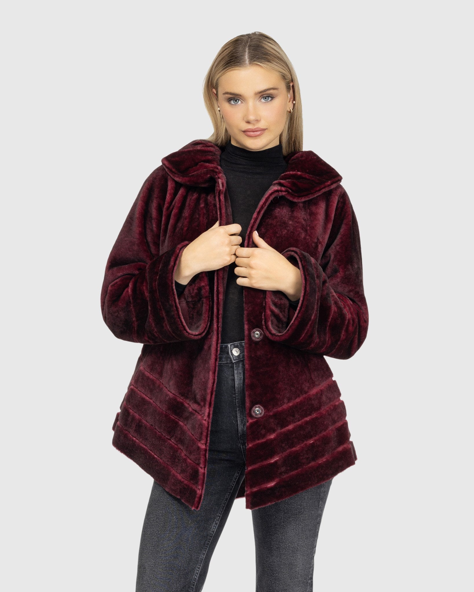 REVERSIBLE SHEARLING LAMB JACKET