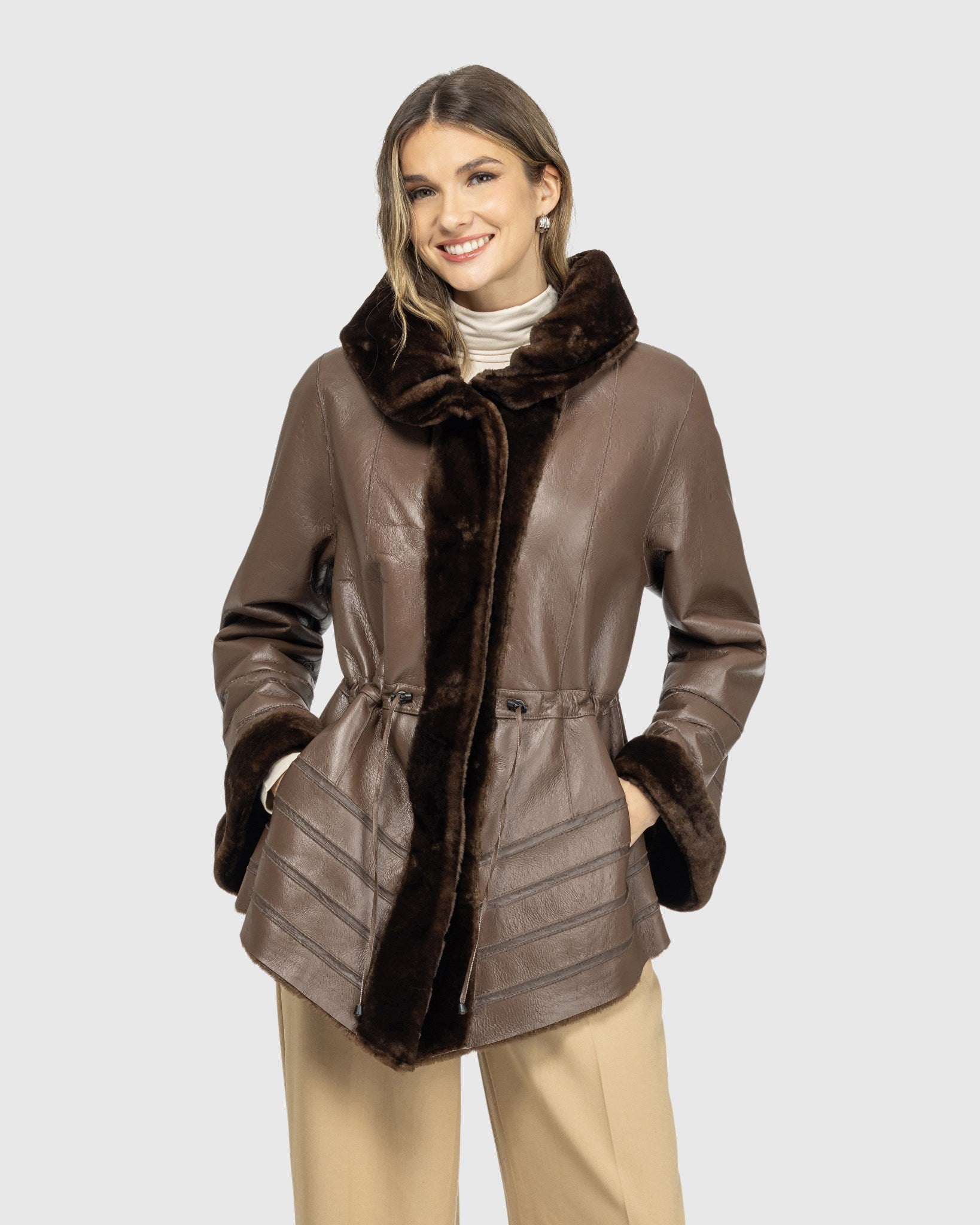 REVERSIBLE SHEARLING LAMB JACKET