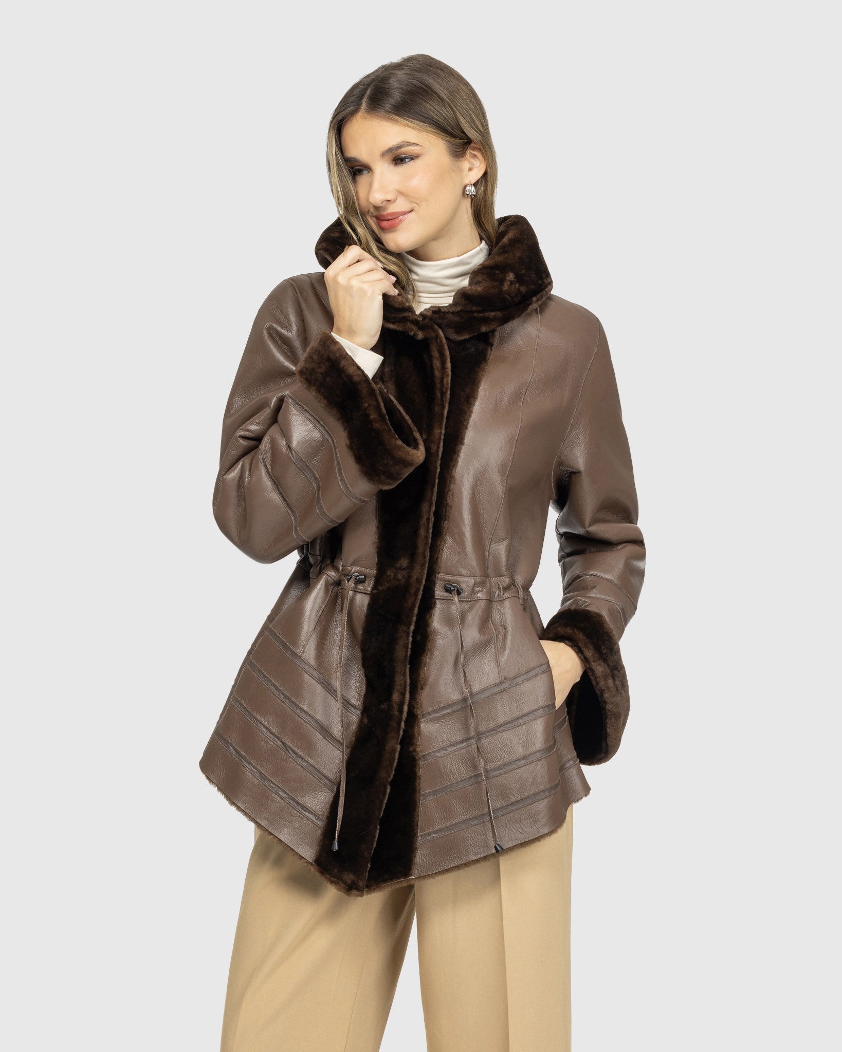 REVERSIBLE SHEARLING LAMB JACKET