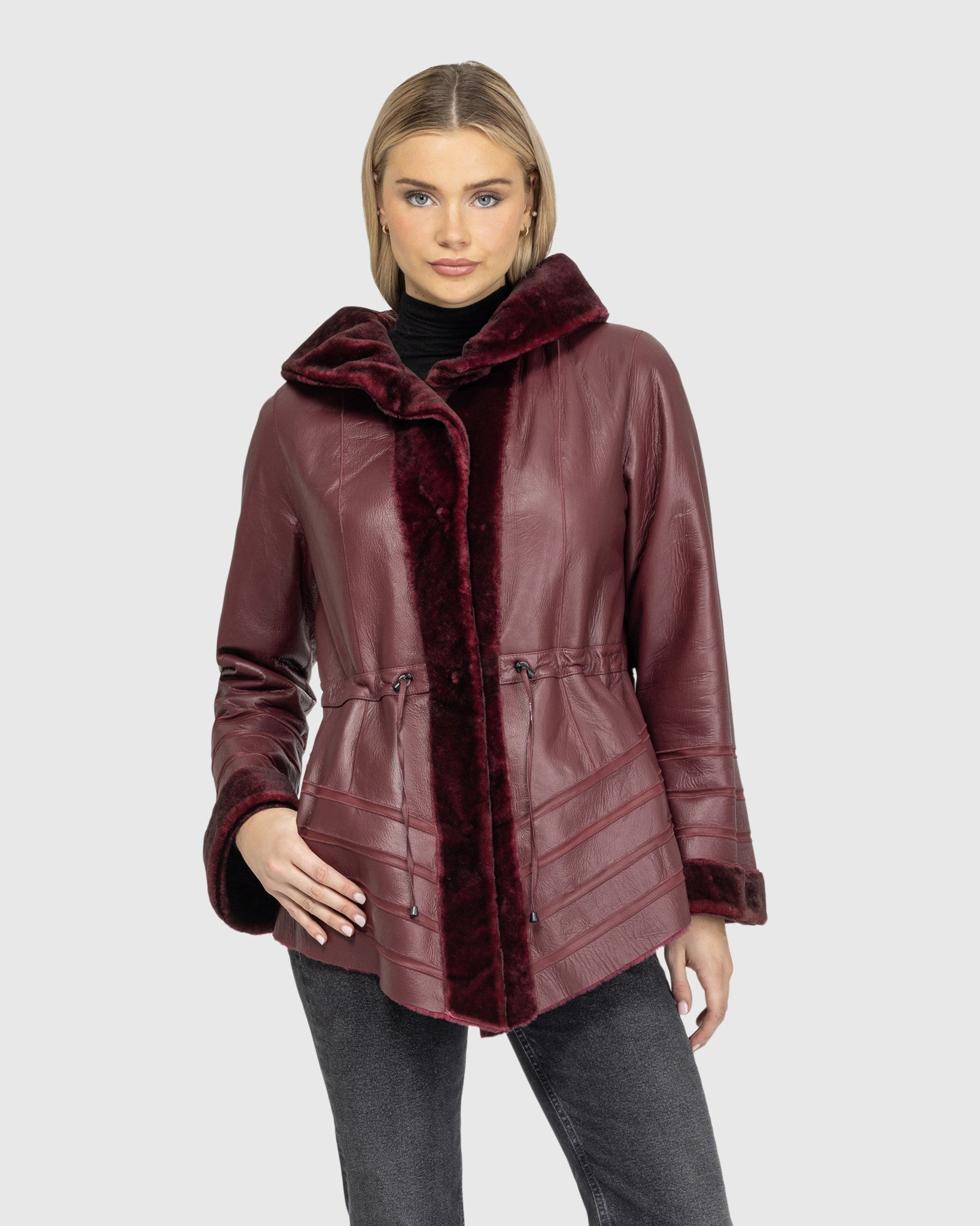 REVERSIBLE SHEARLING LAMB JACKET