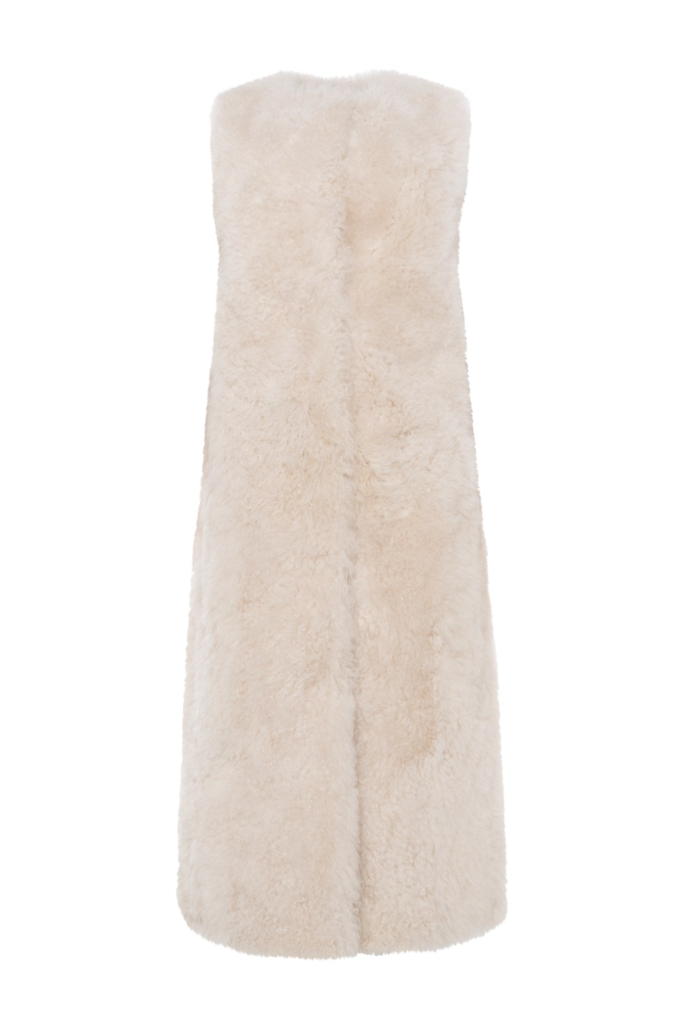 Select Cashmere Goat Collarless Long Vest