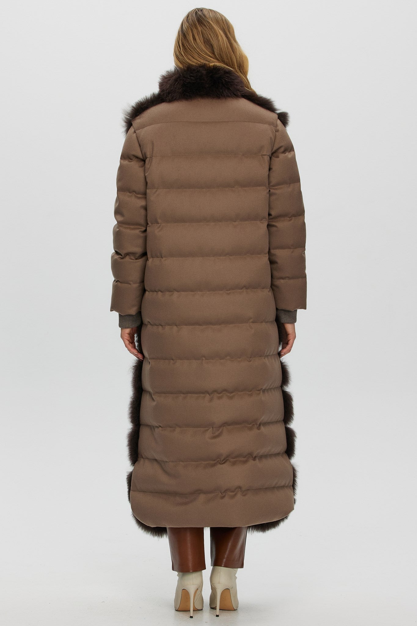 Diagonal Coat Crafted From Select Cashmere Goat with Loro Piana Cashmere Sleeves and Back