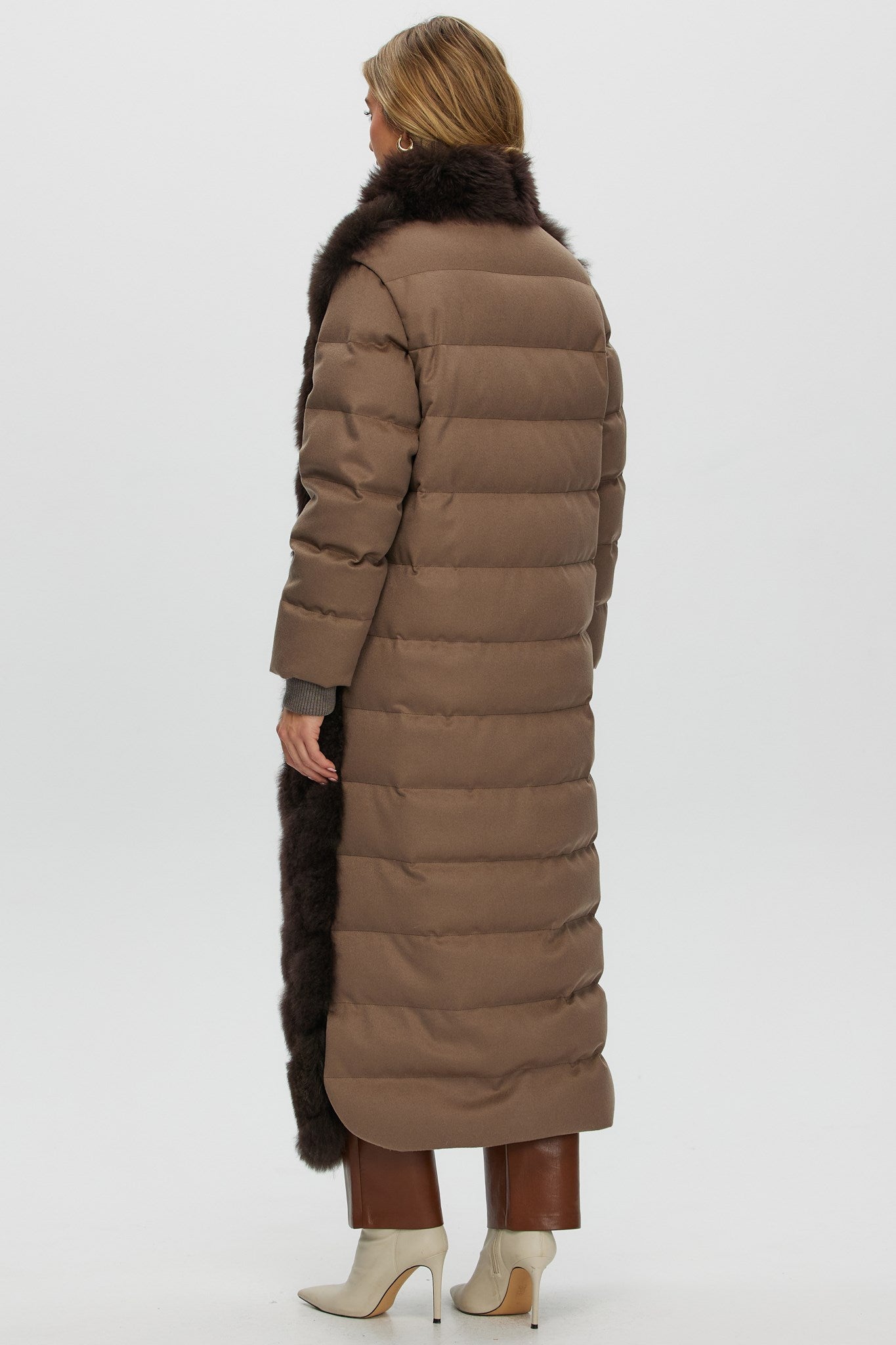 Diagonal Coat Crafted From Select Cashmere Goat with Loro Piana Cashmere Sleeves and Back