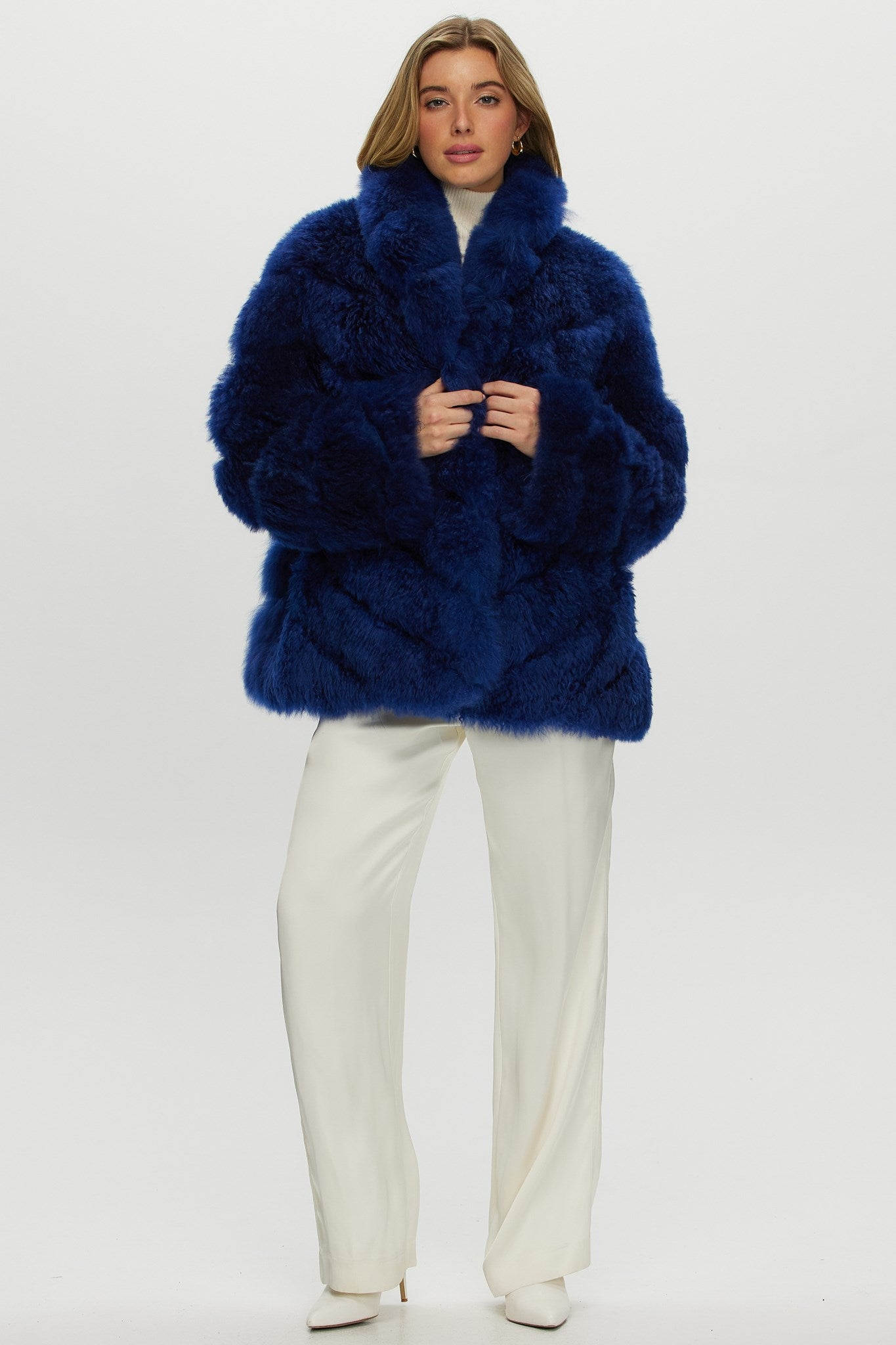 Select Cashmere Goat Diagonal Jacket